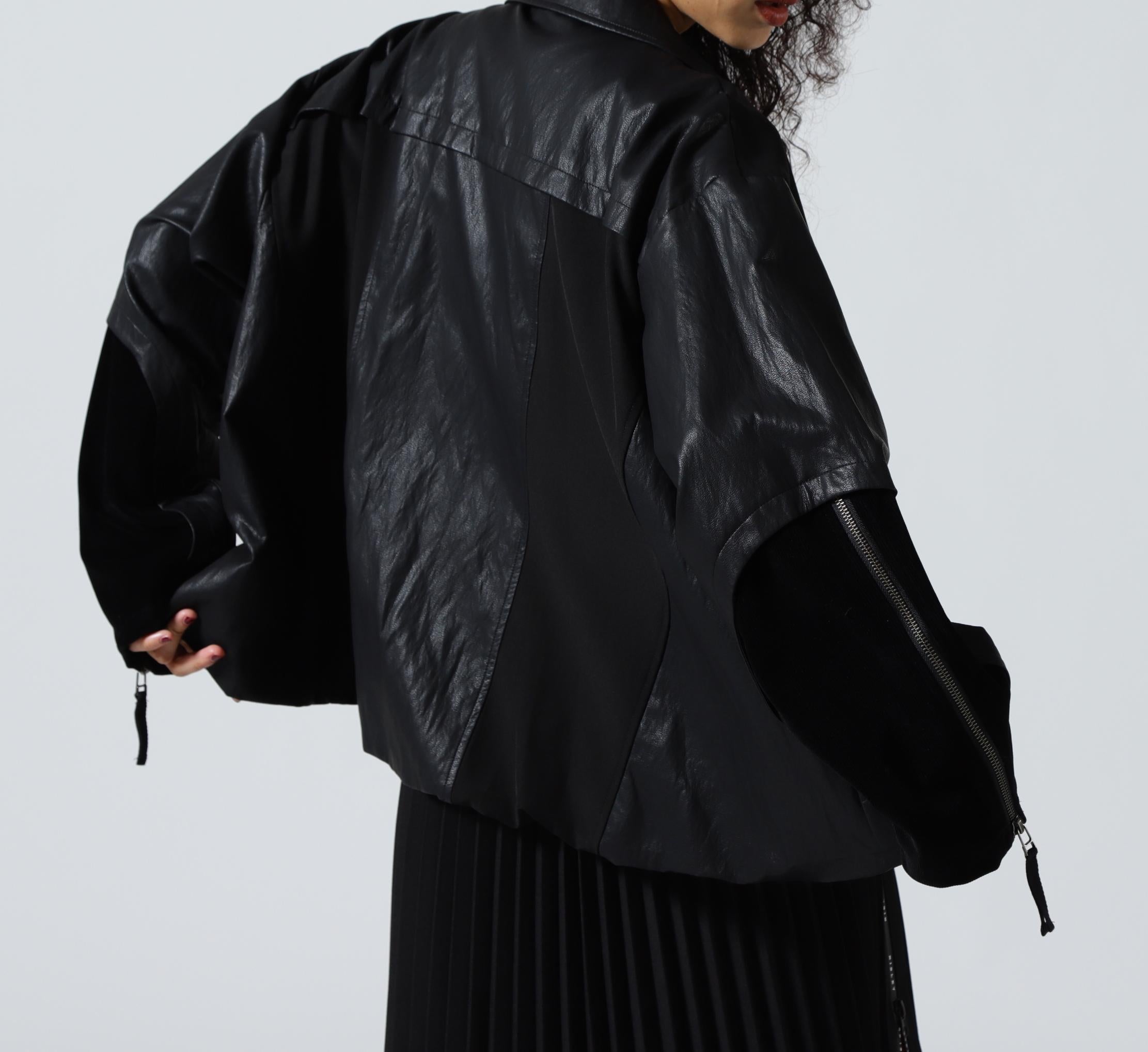 AULA AILA/アウラアイラ/BALLOON HEM BLOUSON ブラック