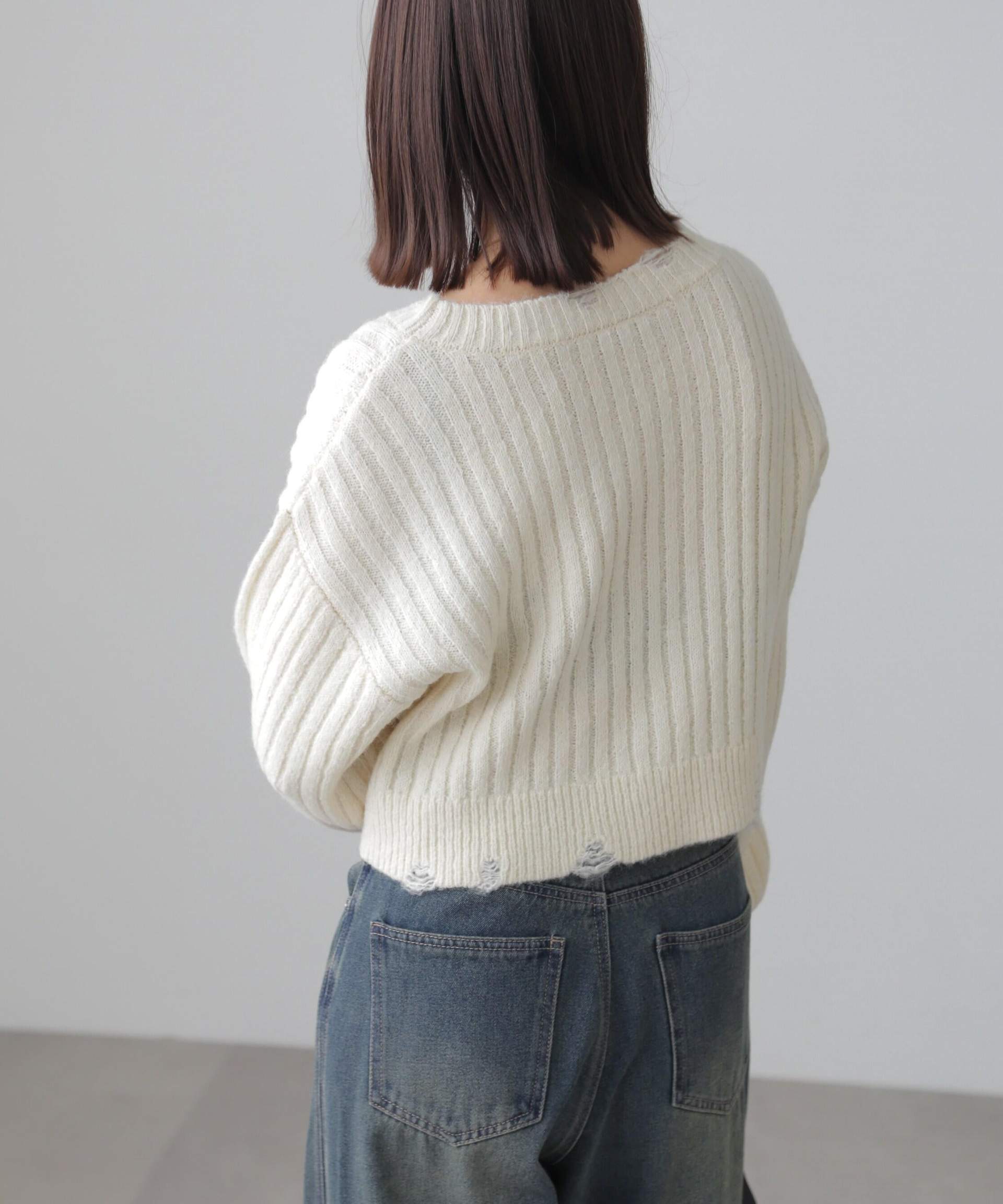 クラッシュニット オフホワイト