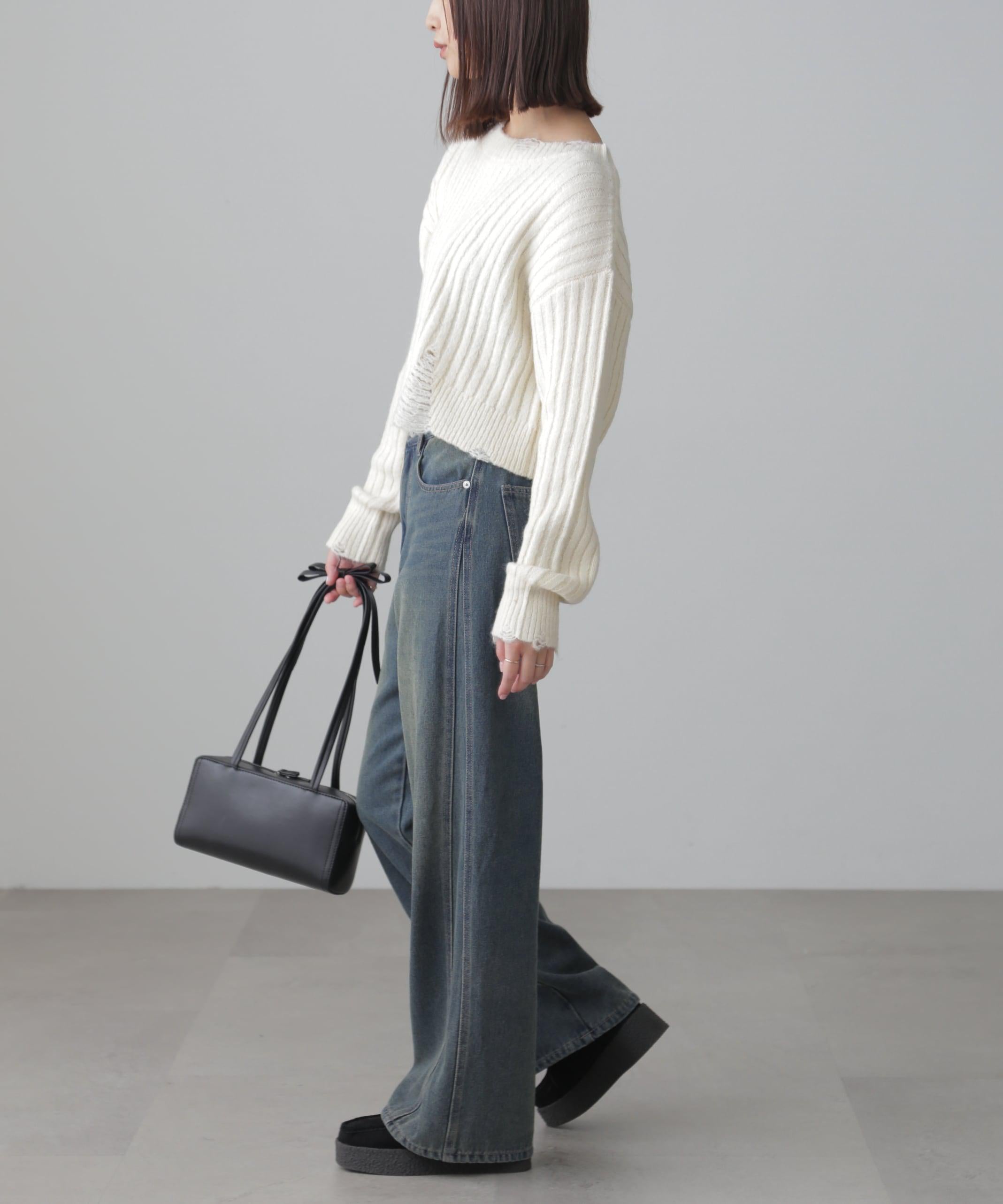 クラッシュニット オフホワイト