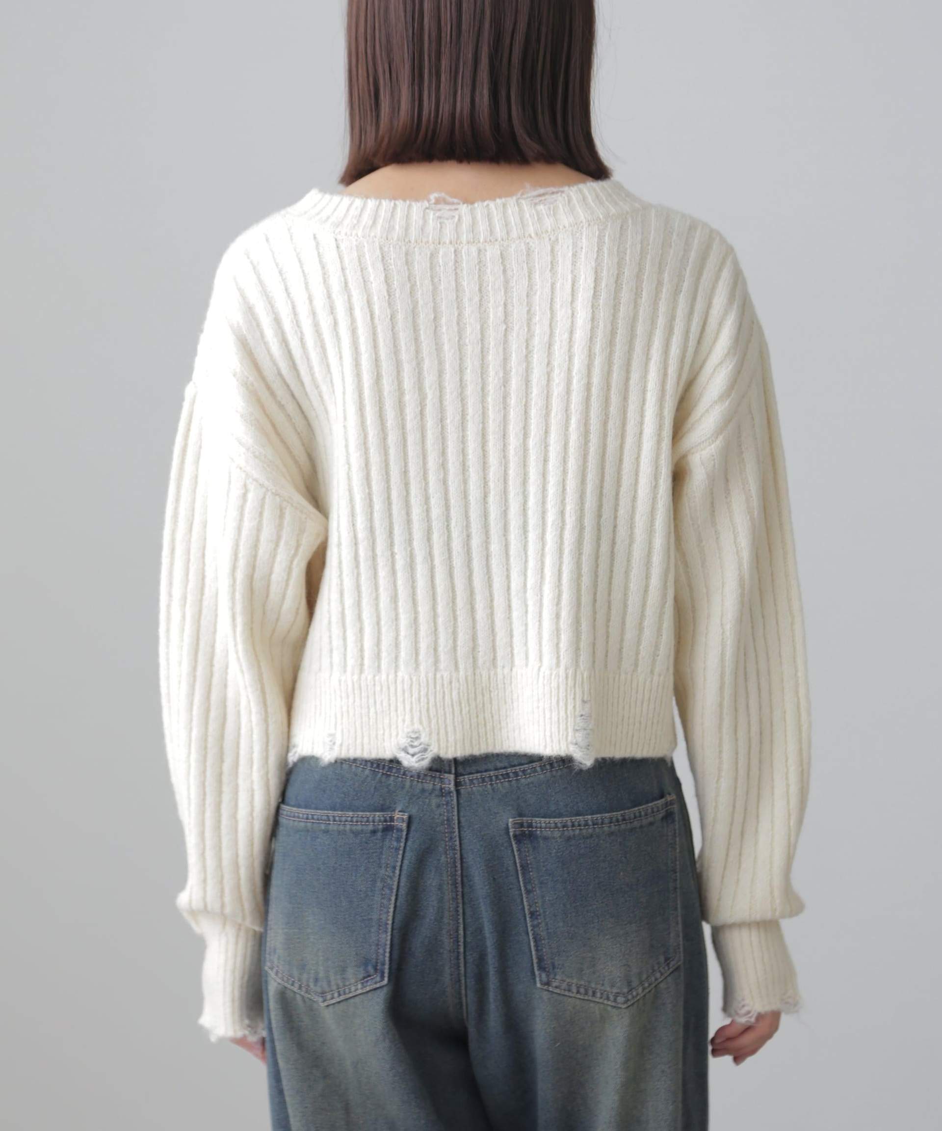 クラッシュニット オフホワイト