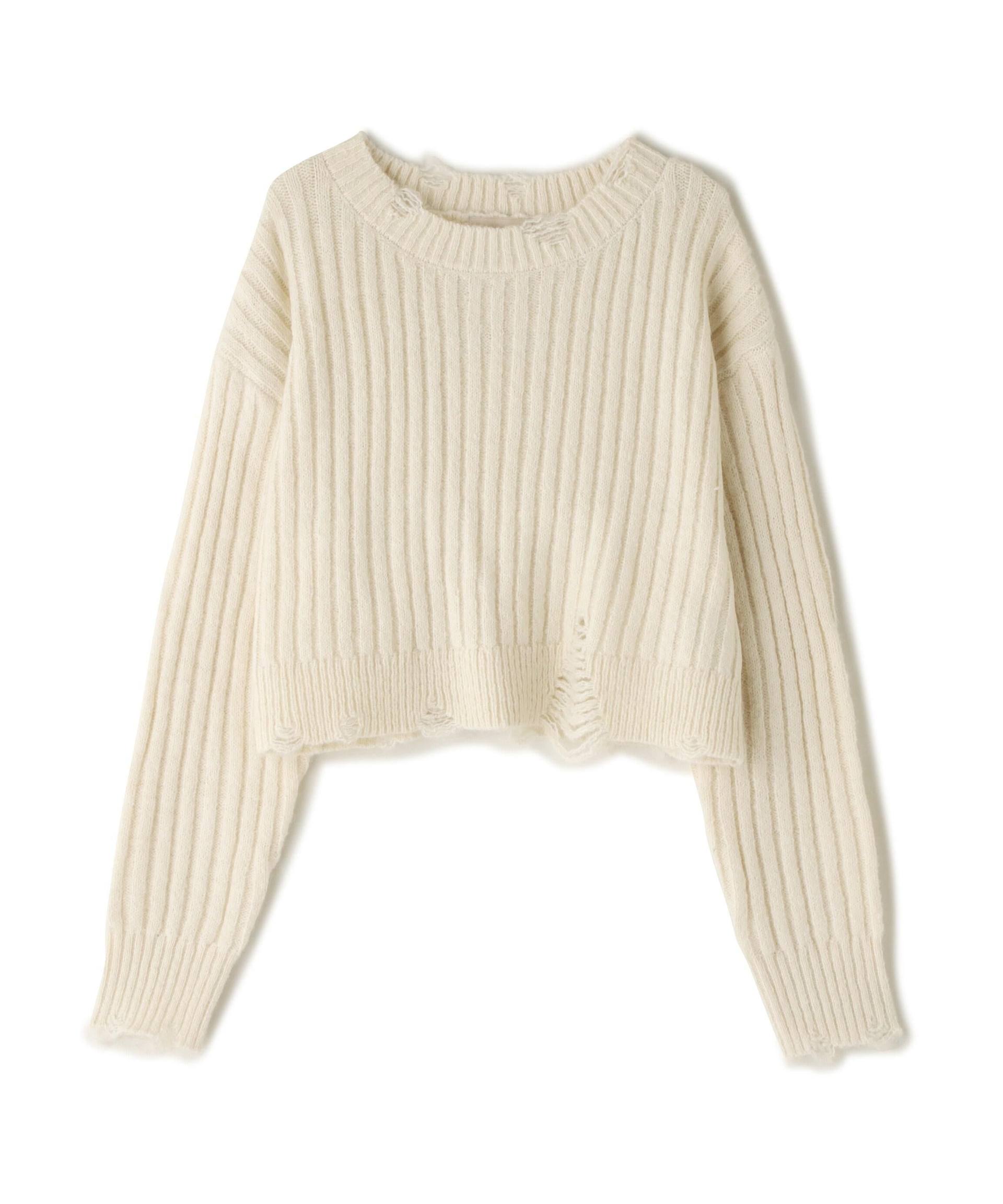 クラッシュニット オフホワイト