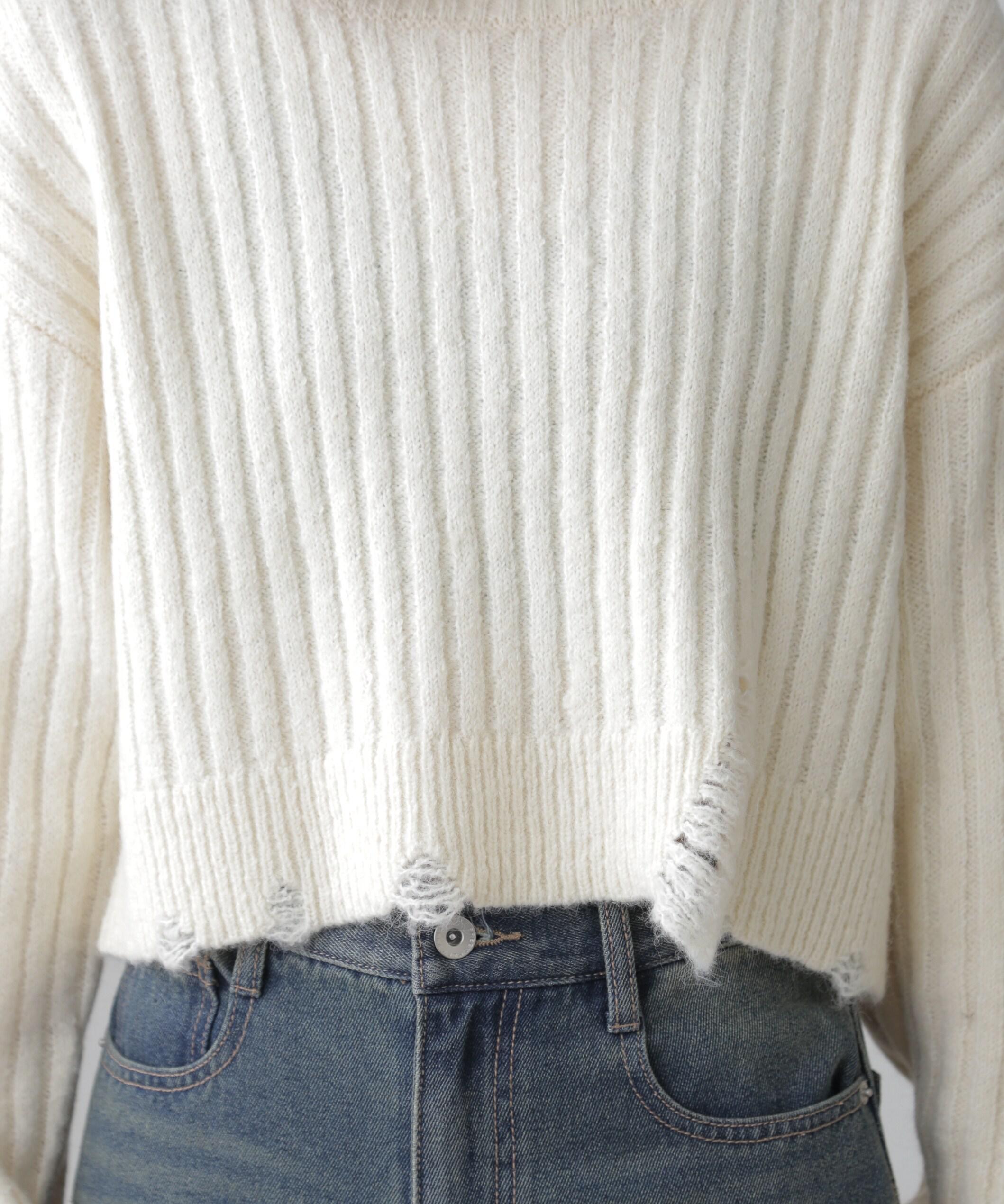 クラッシュニット オフホワイト