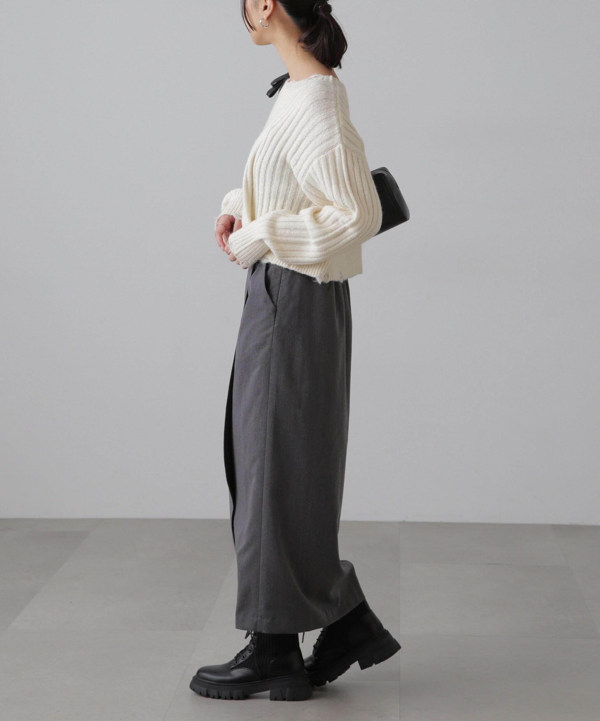 クラッシュニット オフホワイト