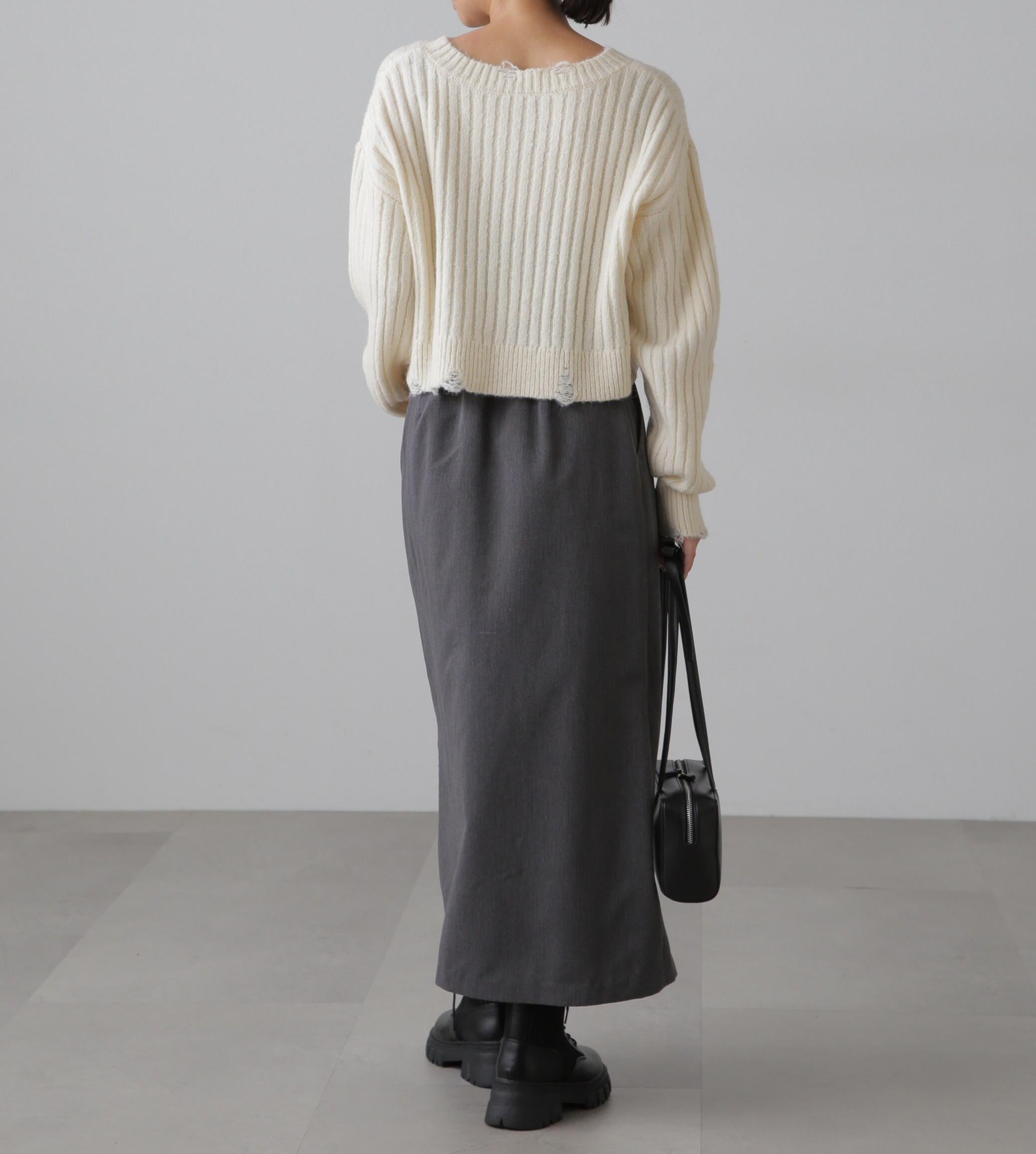 クラッシュニット オフホワイト