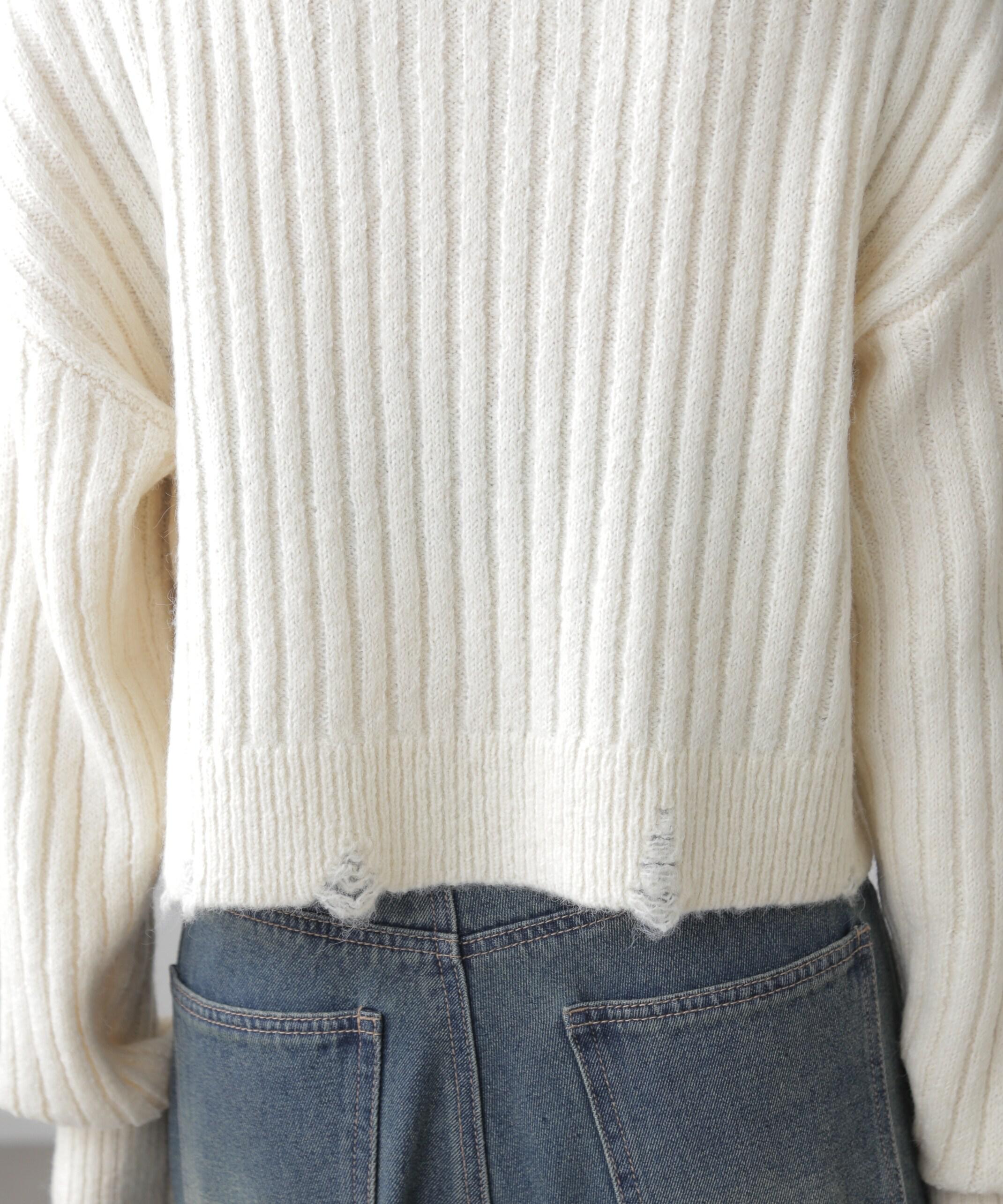 クラッシュニット オフホワイト