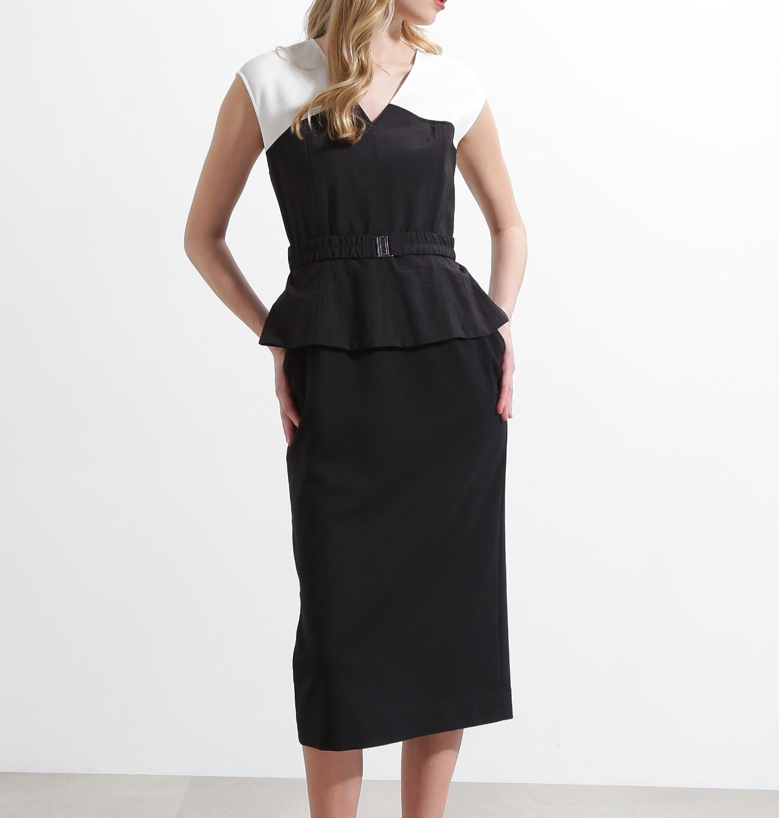 ◆ベアトップレイヤードワンピース ブラック