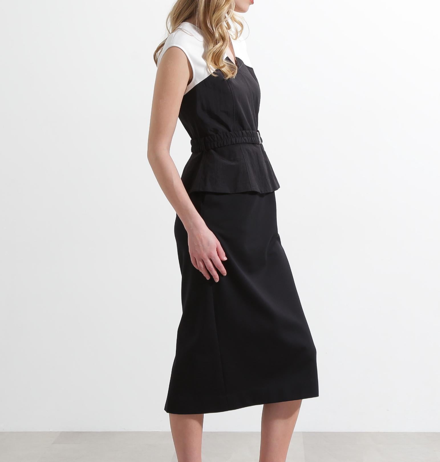 ◆ベアトップレイヤードワンピース ブラック