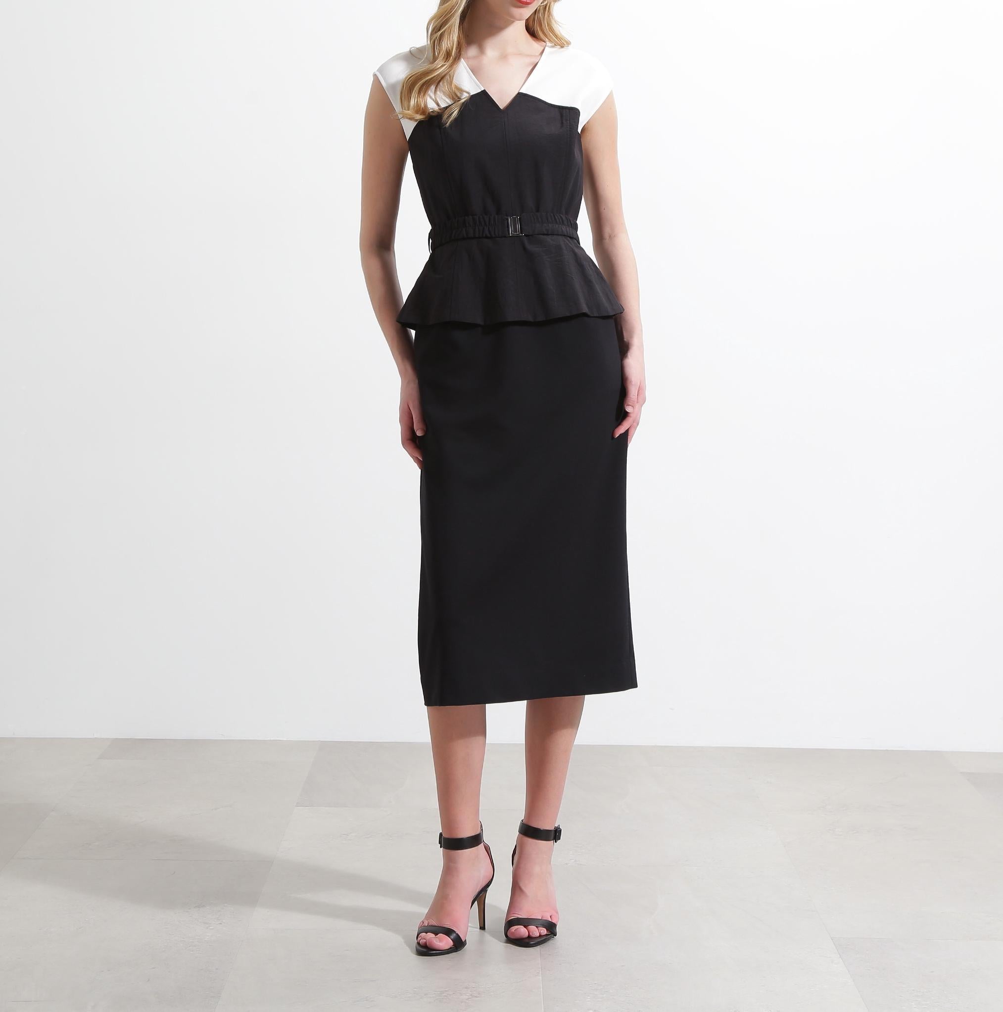 ◆ベアトップレイヤードワンピース ブラック