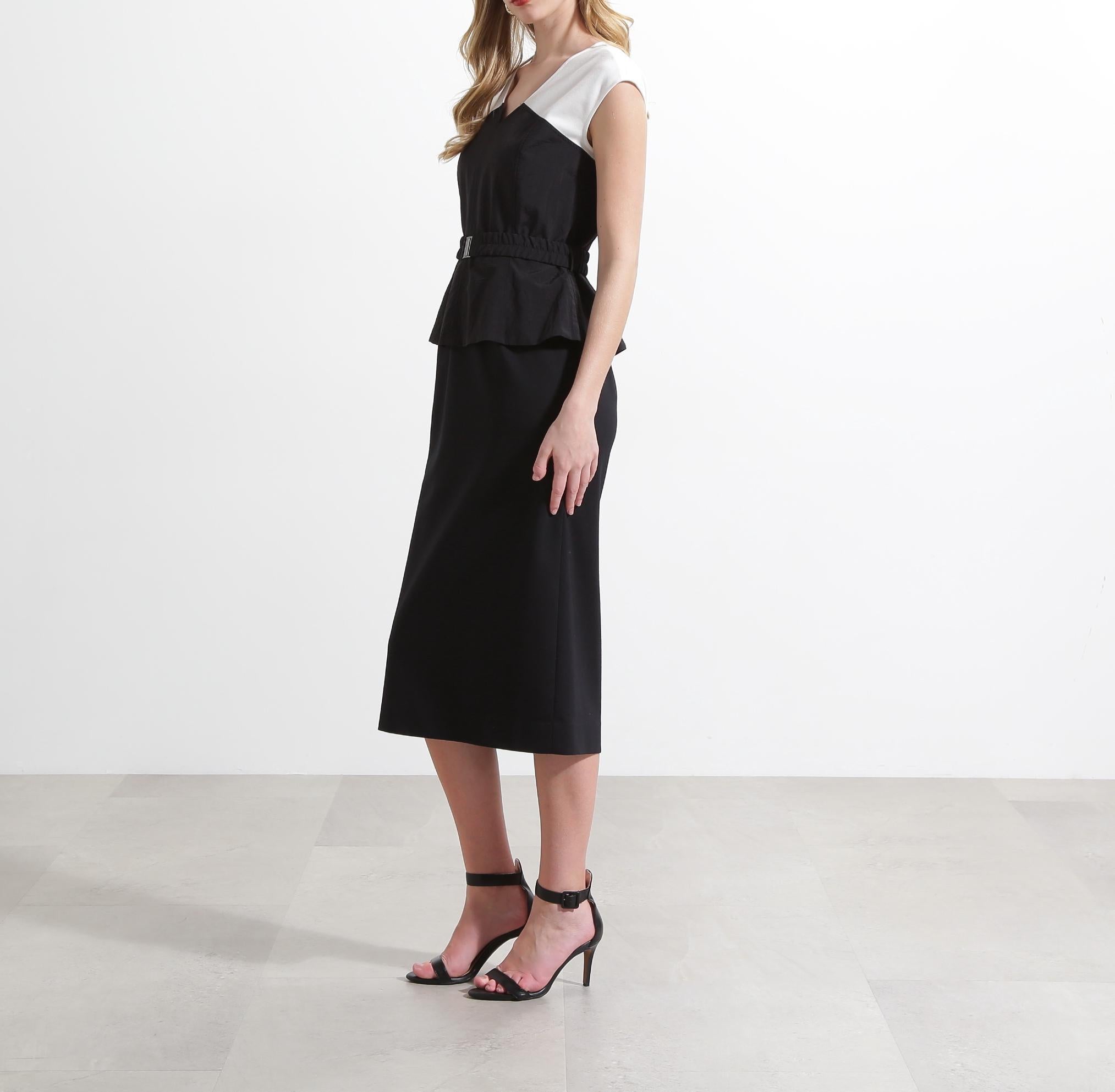 ◆ベアトップレイヤードワンピース ブラック