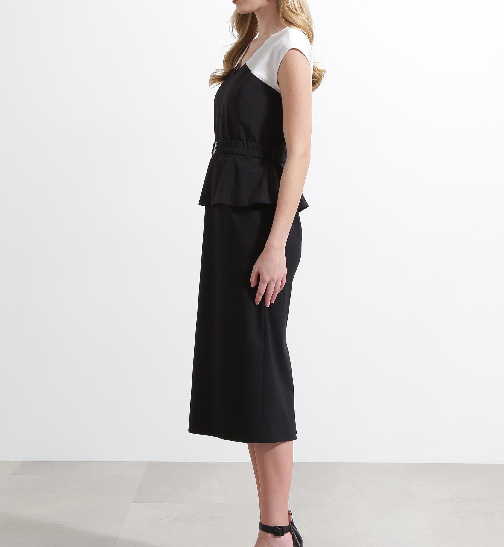 ◆ベアトップレイヤードワンピース ブラック