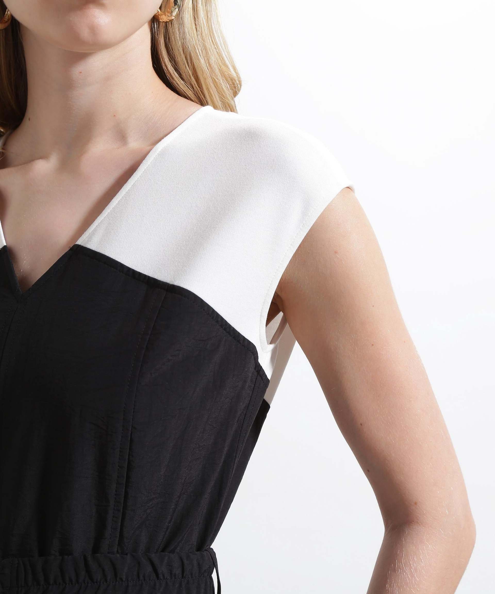 ◆ベアトップレイヤードワンピース ブラック