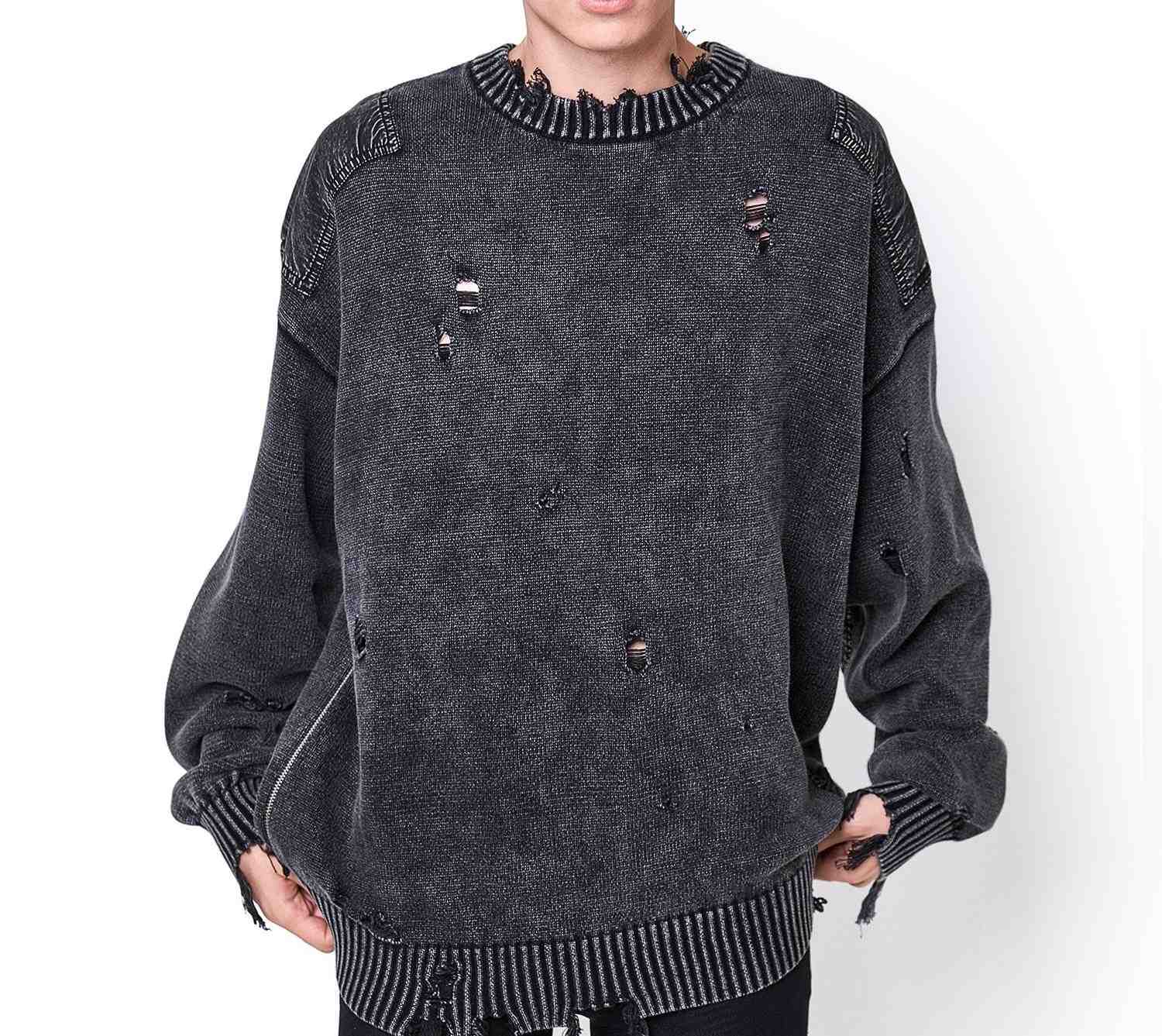 DankeSchon/ダンケシェーン/MILS KNIT CREWNECK ブラック