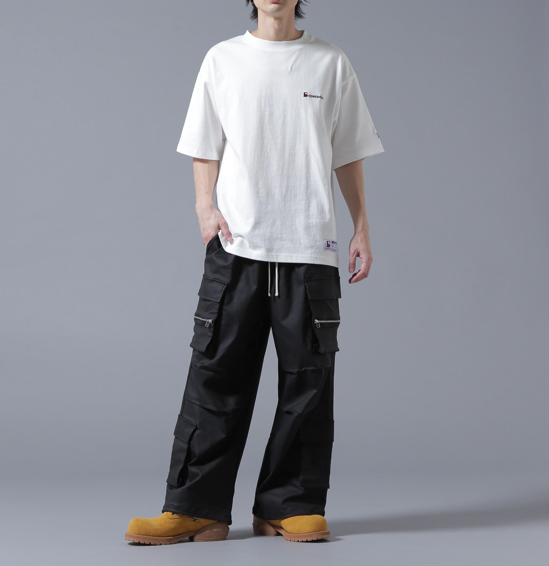 DankeSchon/ダンケシェーン/COATING WIDE POCKET CA>GO PANTS ブラック