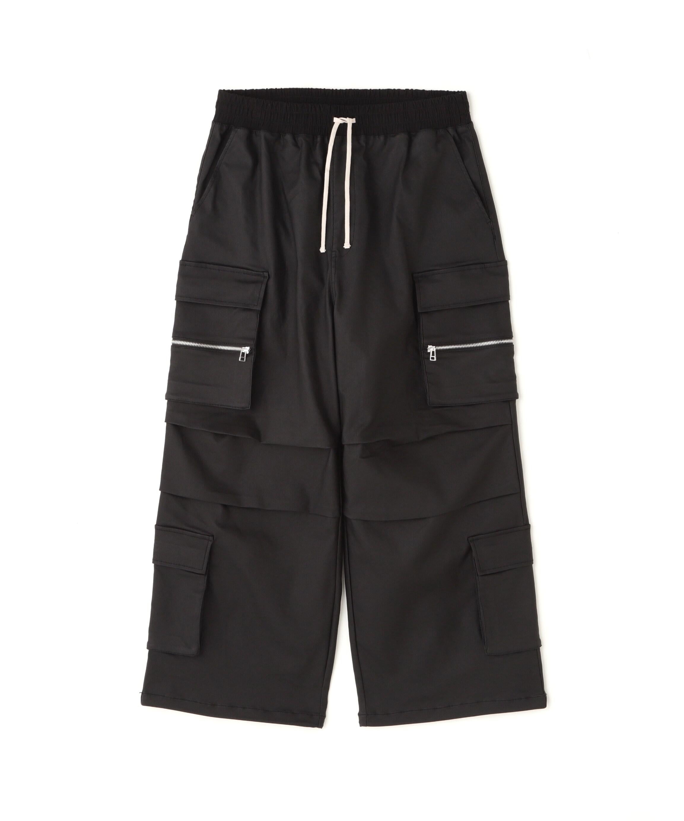 DankeSchon/ダンケシェーン/COATING WIDE POCKET CA>GO PANTS ブラック