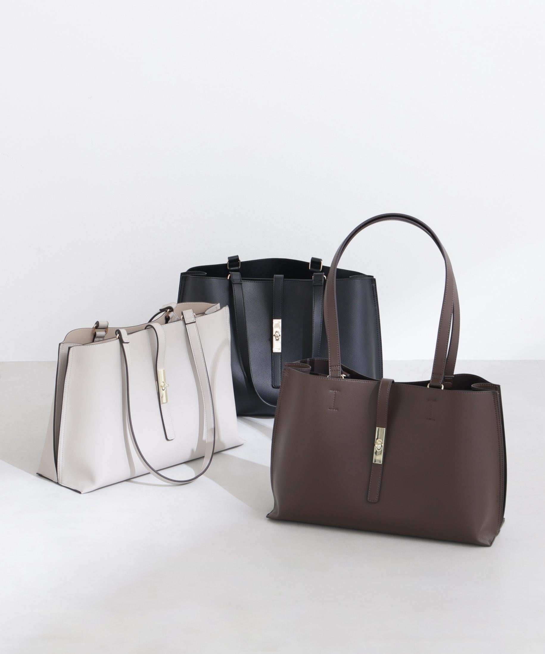 エブリデイラージトートバッグ カカオブラウン1