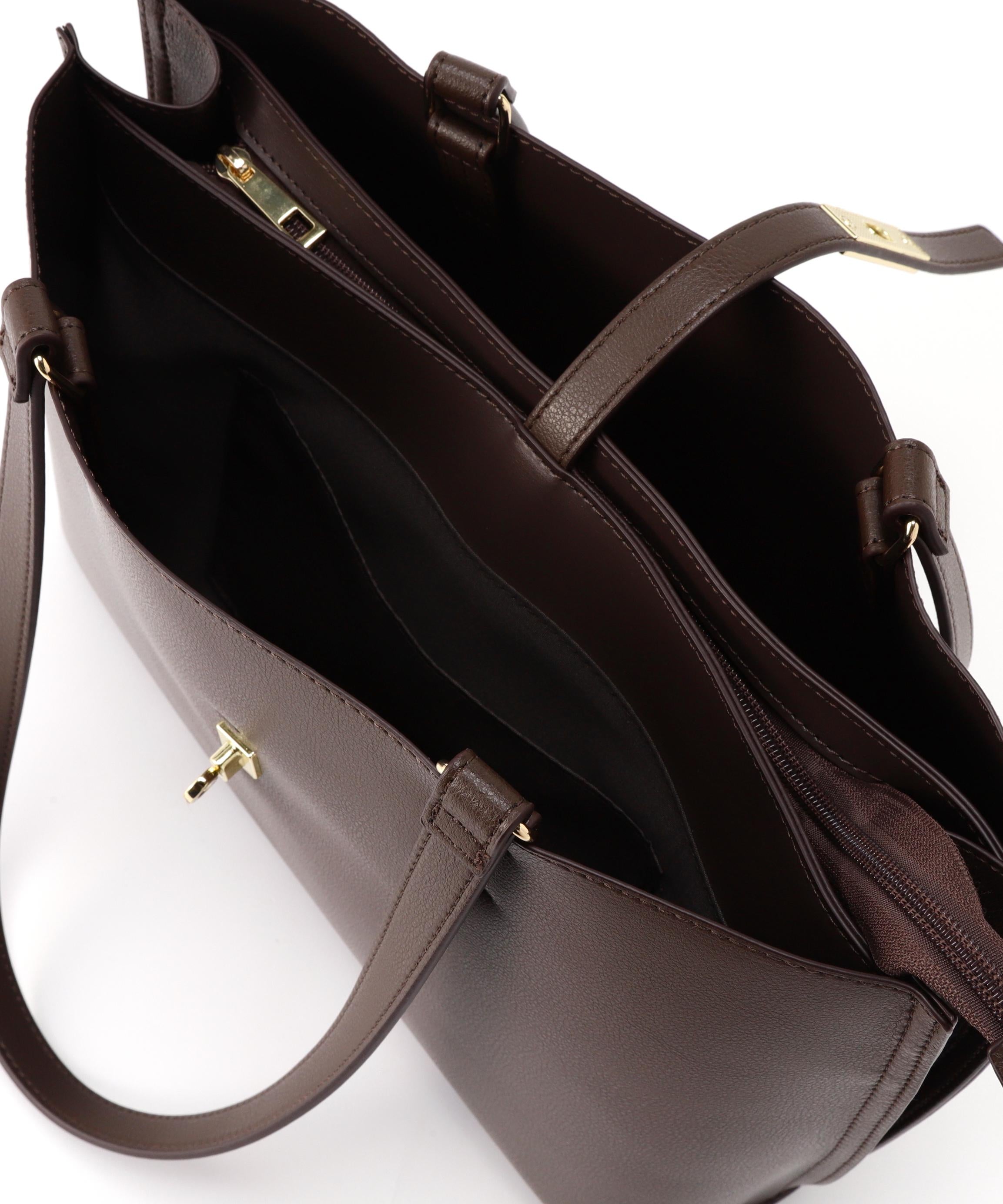 エブリデイラージトートバッグ カカオブラウン1