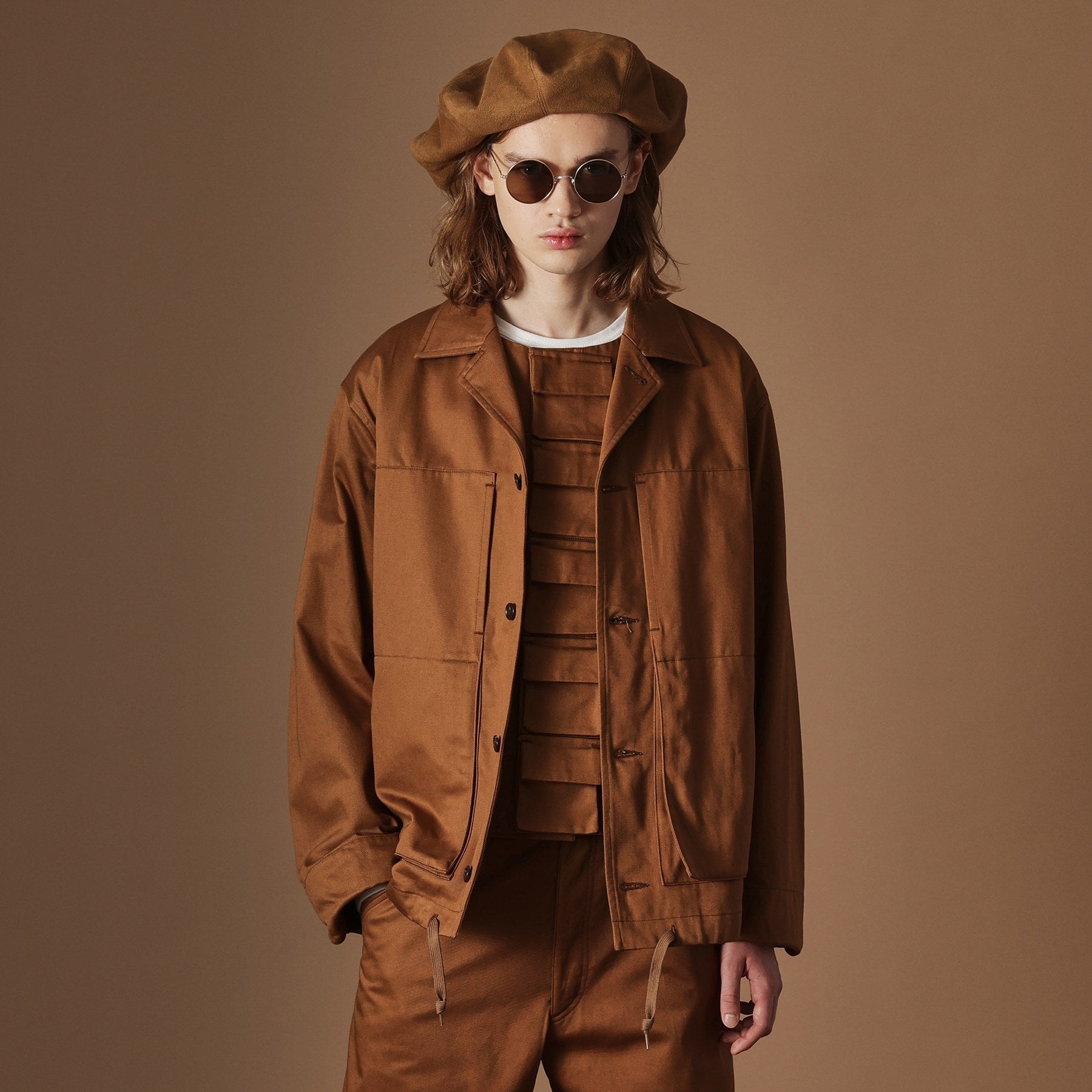 フォーティーカラッツアンドゴーニーゴ 40CARATS&525 【Sサイズ~】4パッチポケットコーチジャケット (モカブラウン(042)) モカブラウン(042)