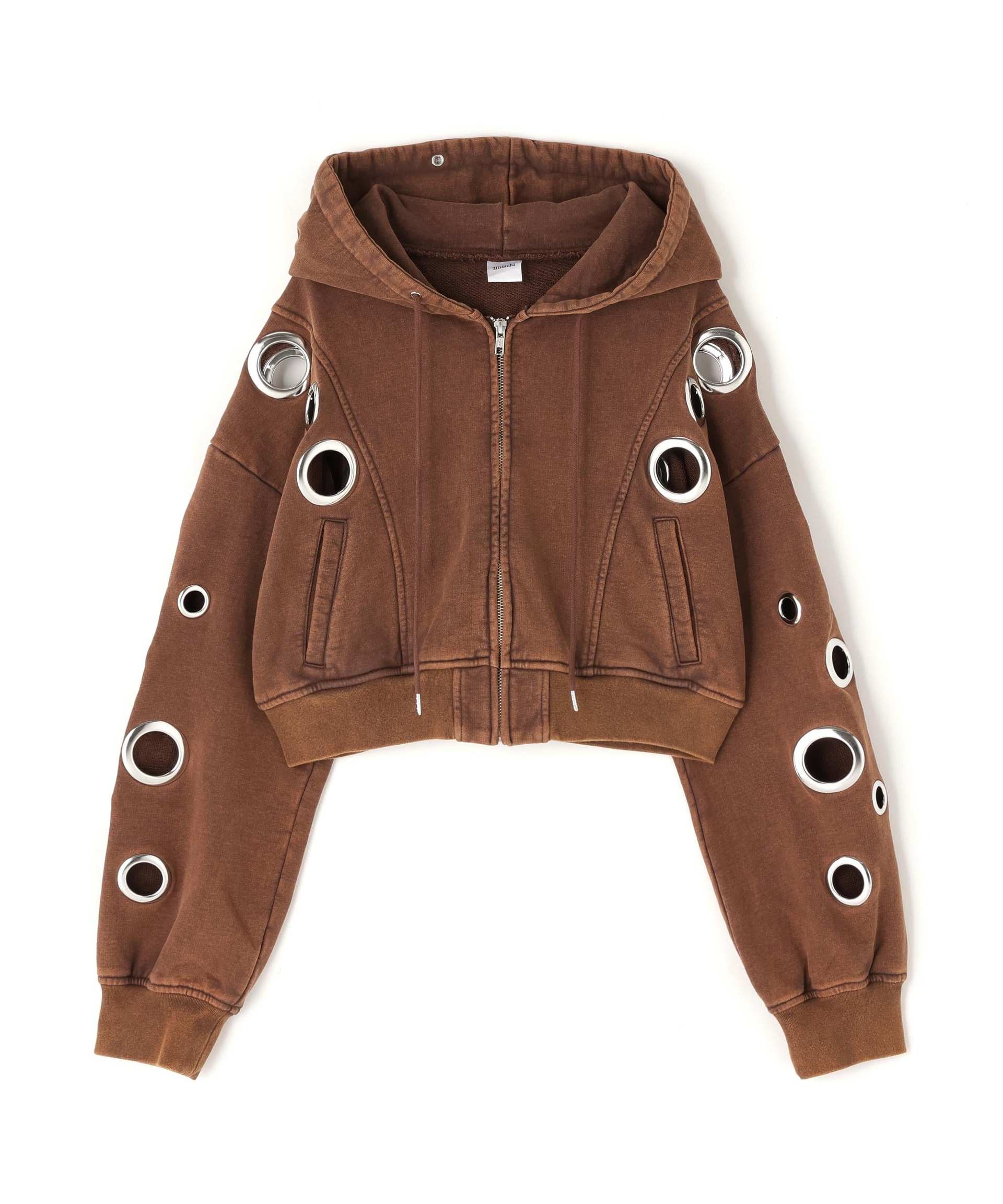 MITSUKI/ミツキ/EYELET HOODIE キャメル6