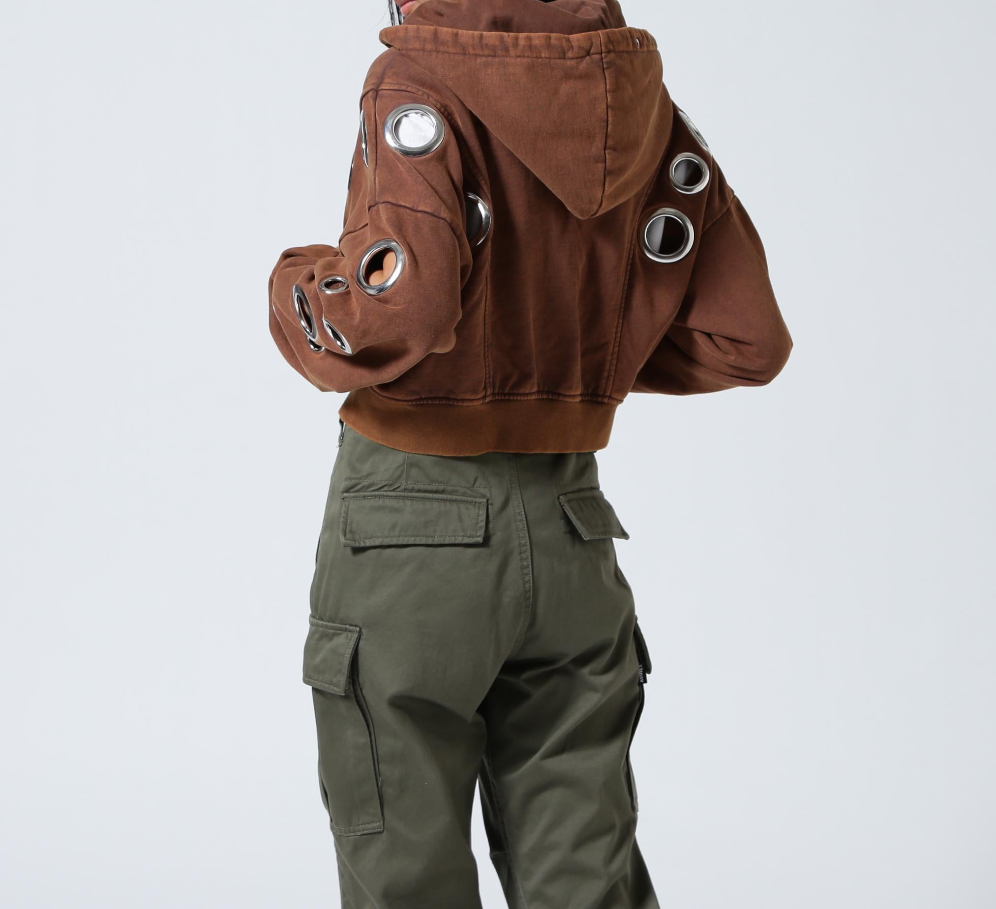 MITSUKI/ミツキ/EYELET HOODIE キャメル6