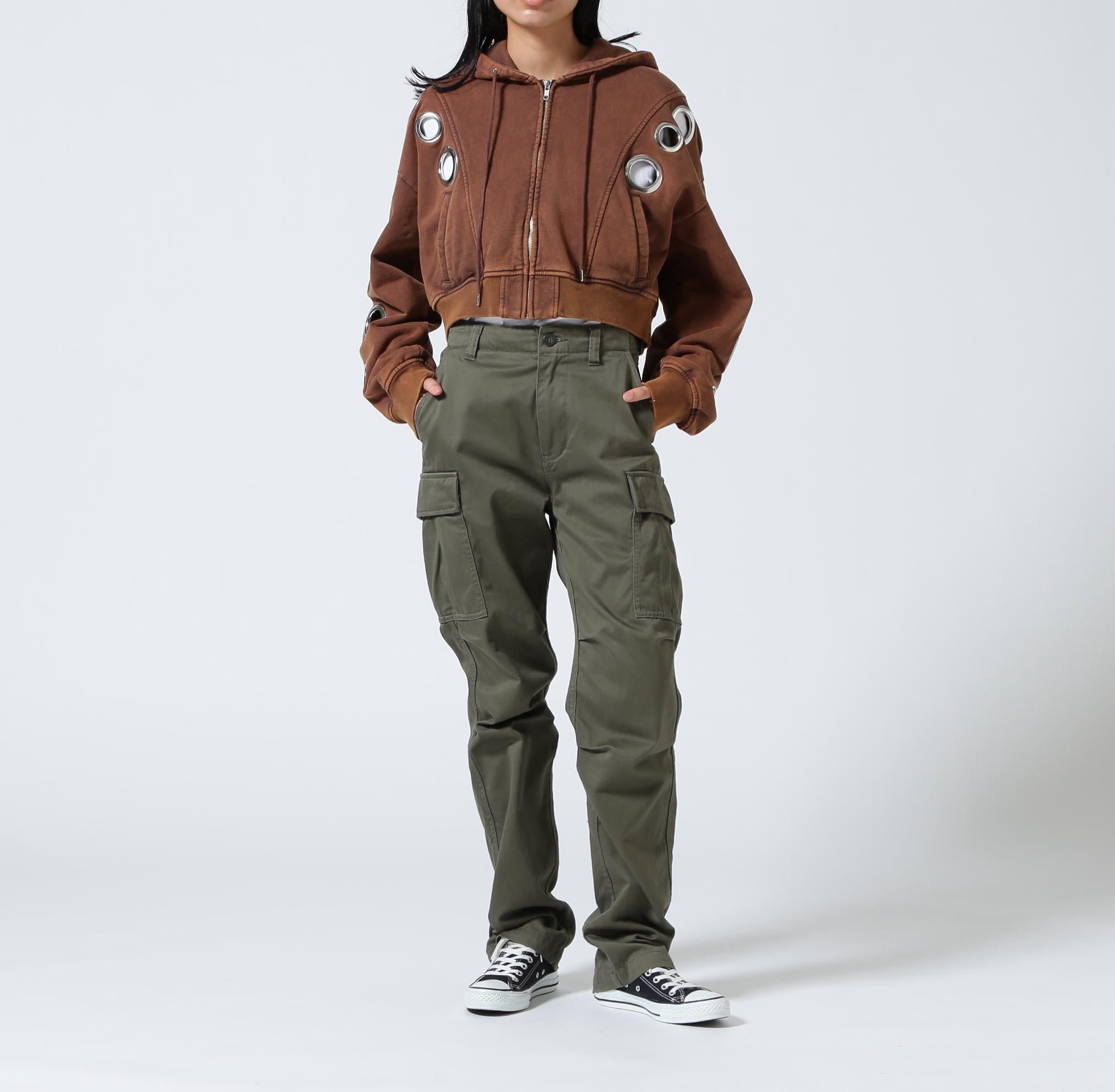 MITSUKI/ミツキ/EYELET HOODIE キャメル6