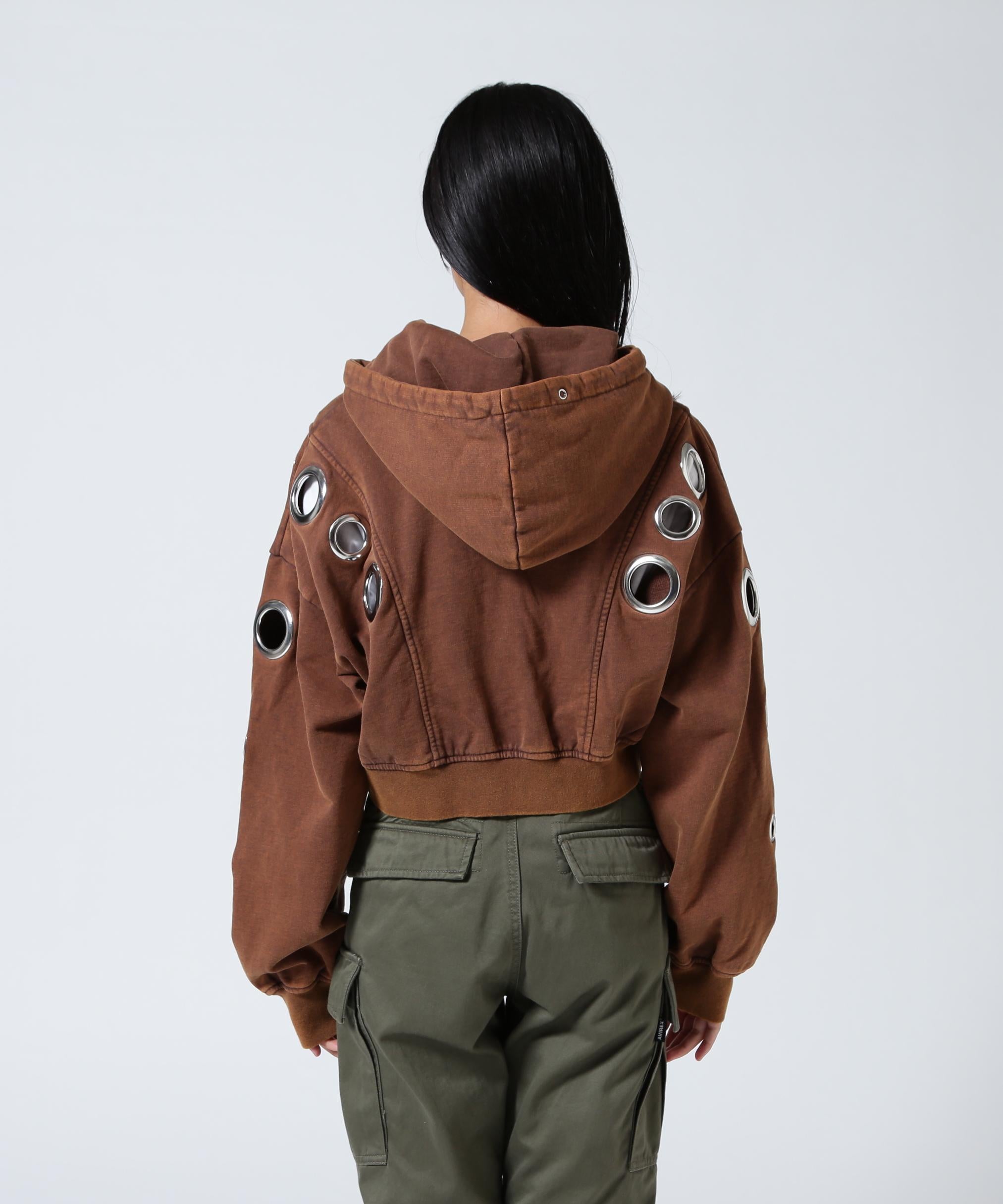 MITSUKI/ミツキ/EYELET HOODIE キャメル6