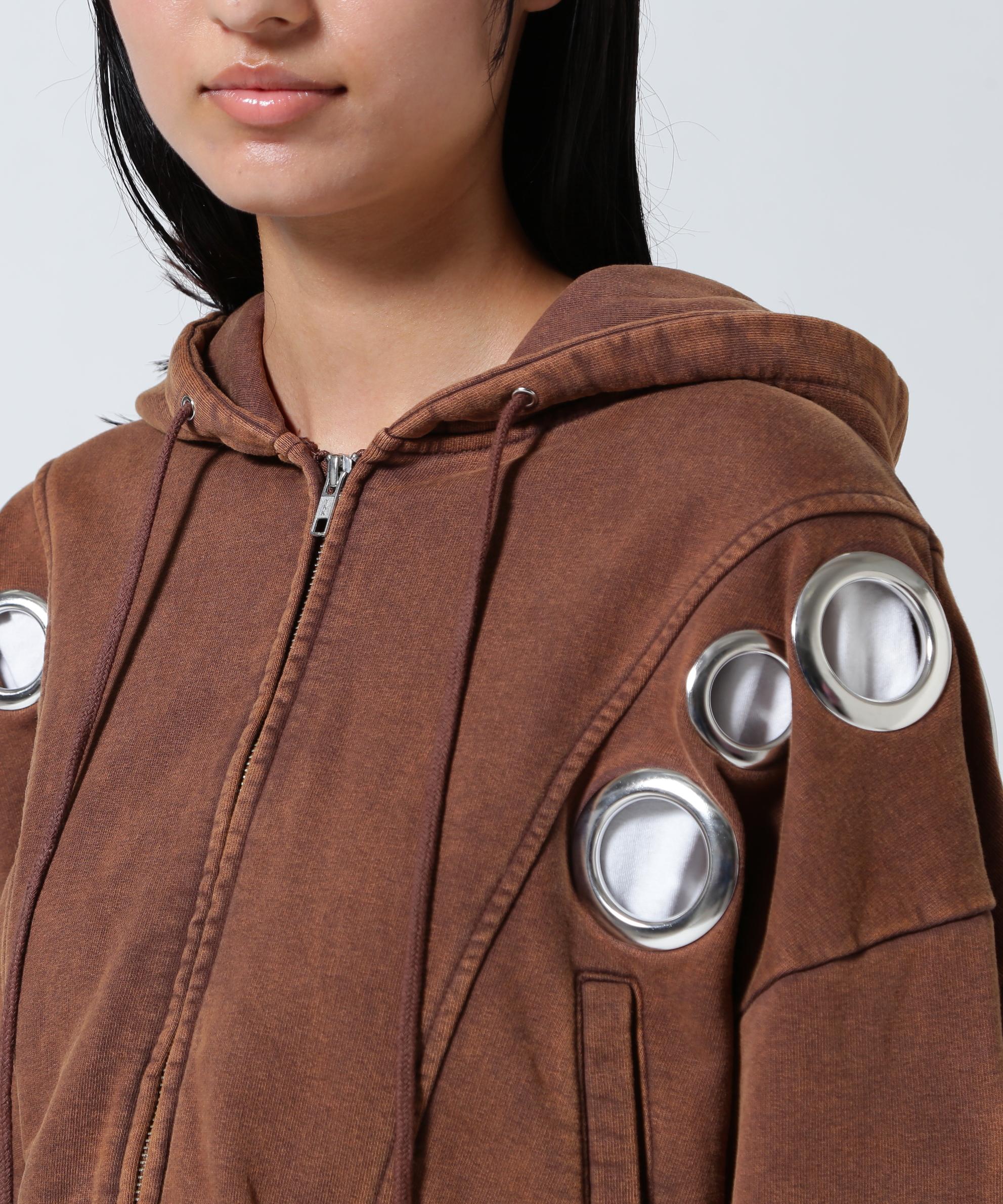 MITSUKI/ミツキ/EYELET HOODIE キャメル6