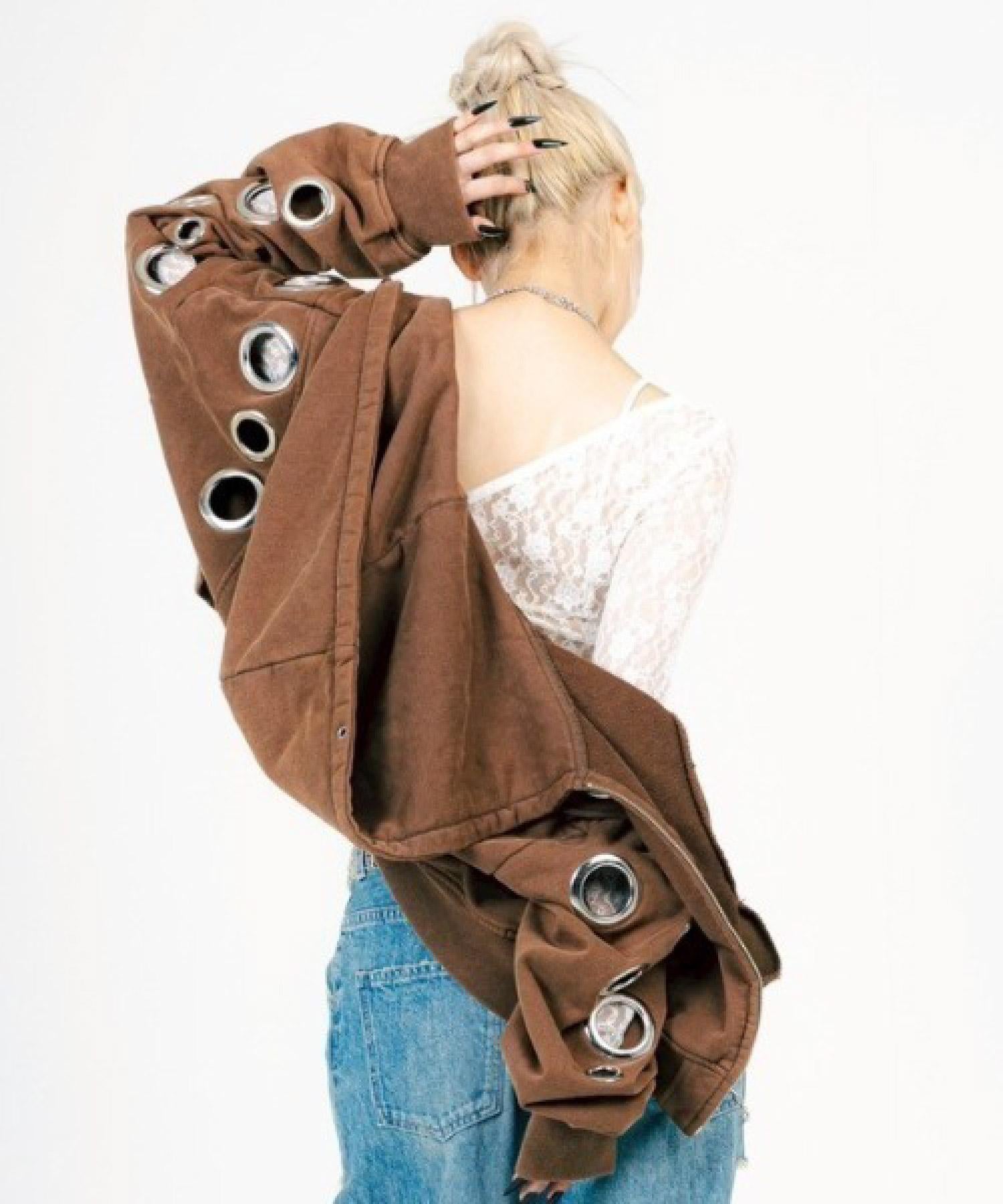 MITSUKI/ミツキ/EYELET HOODIE キャメル6