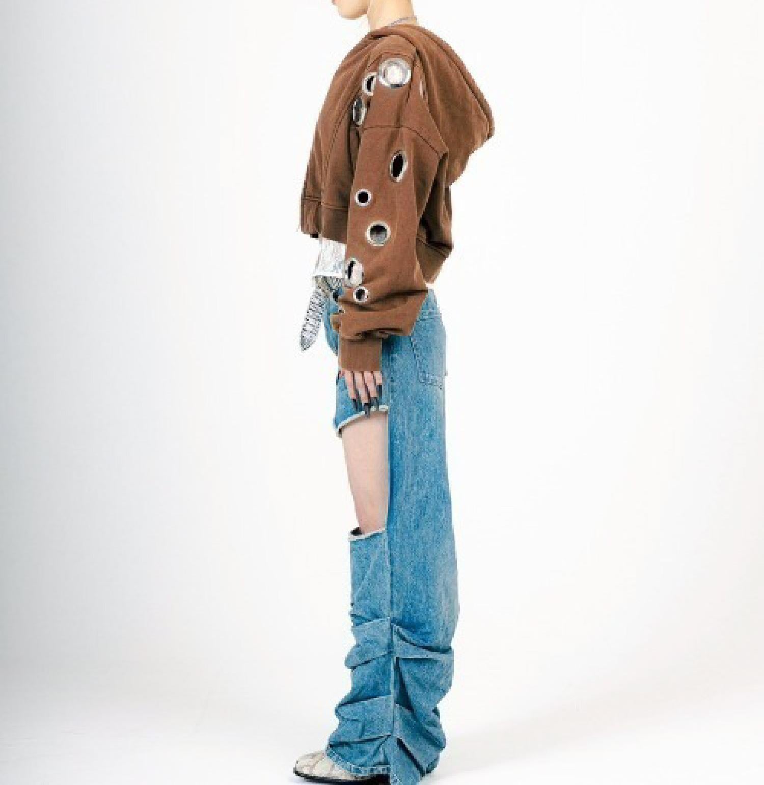 MITSUKI/ミツキ/EYELET HOODIE キャメル6