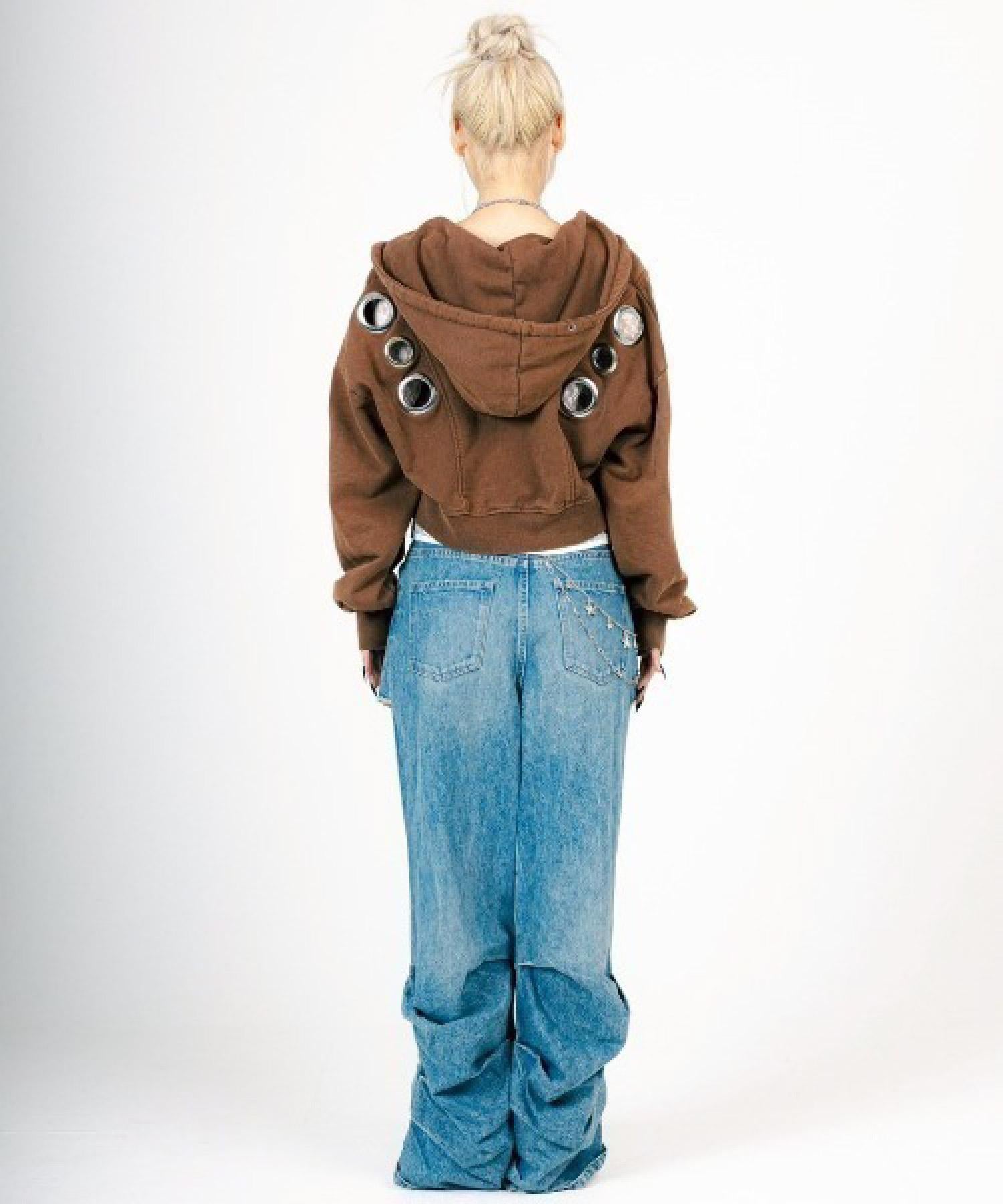 MITSUKI/ミツキ/EYELET HOODIE キャメル6