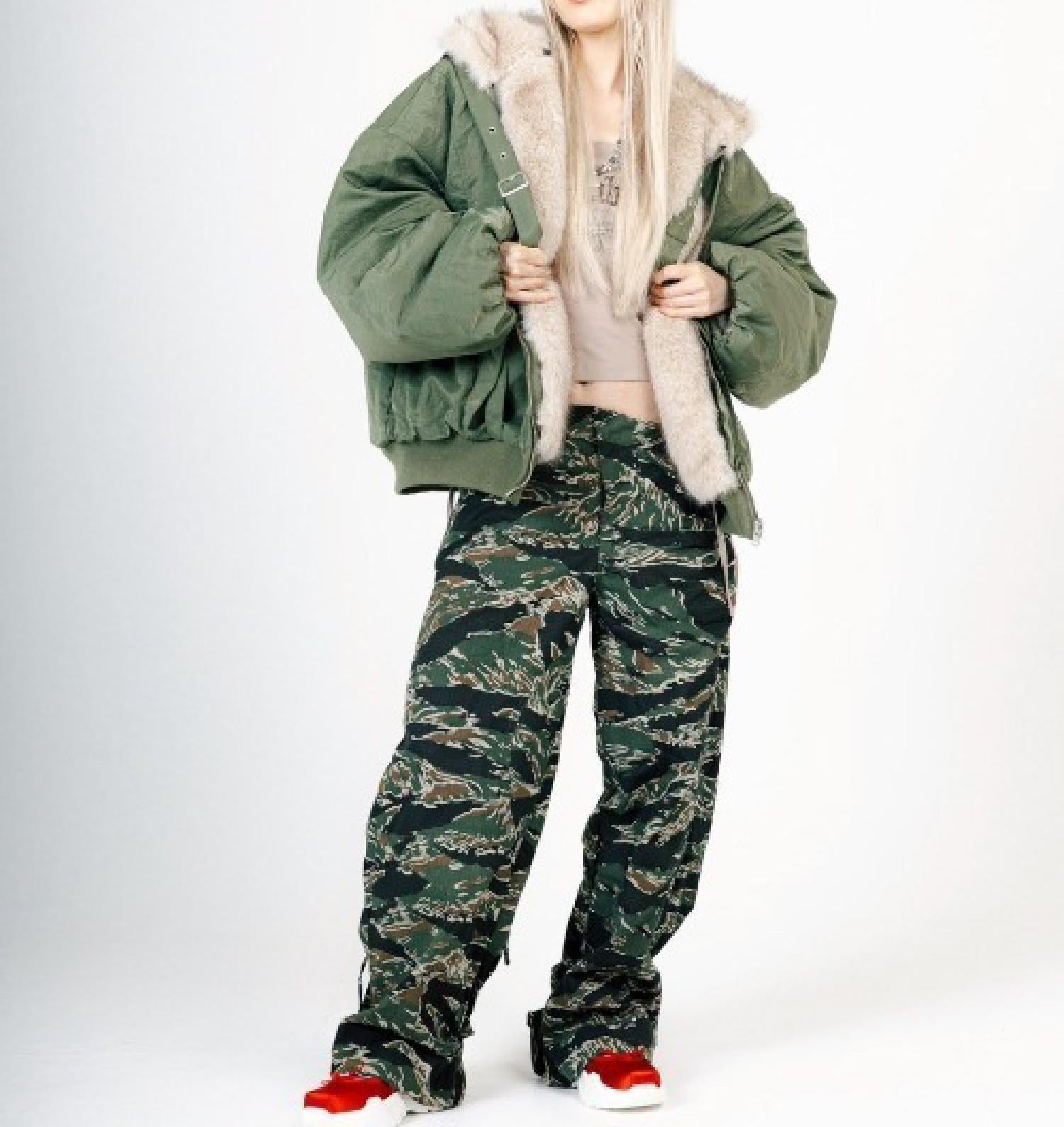 MITSUKI/ミツキ/REVERSIBLE FUR BLOUSON カーキ