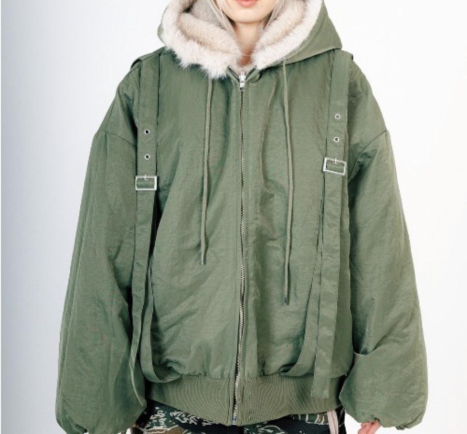 MITSUKI/ミツキ/REVERSIBLE FUR BLOUSON カーキ