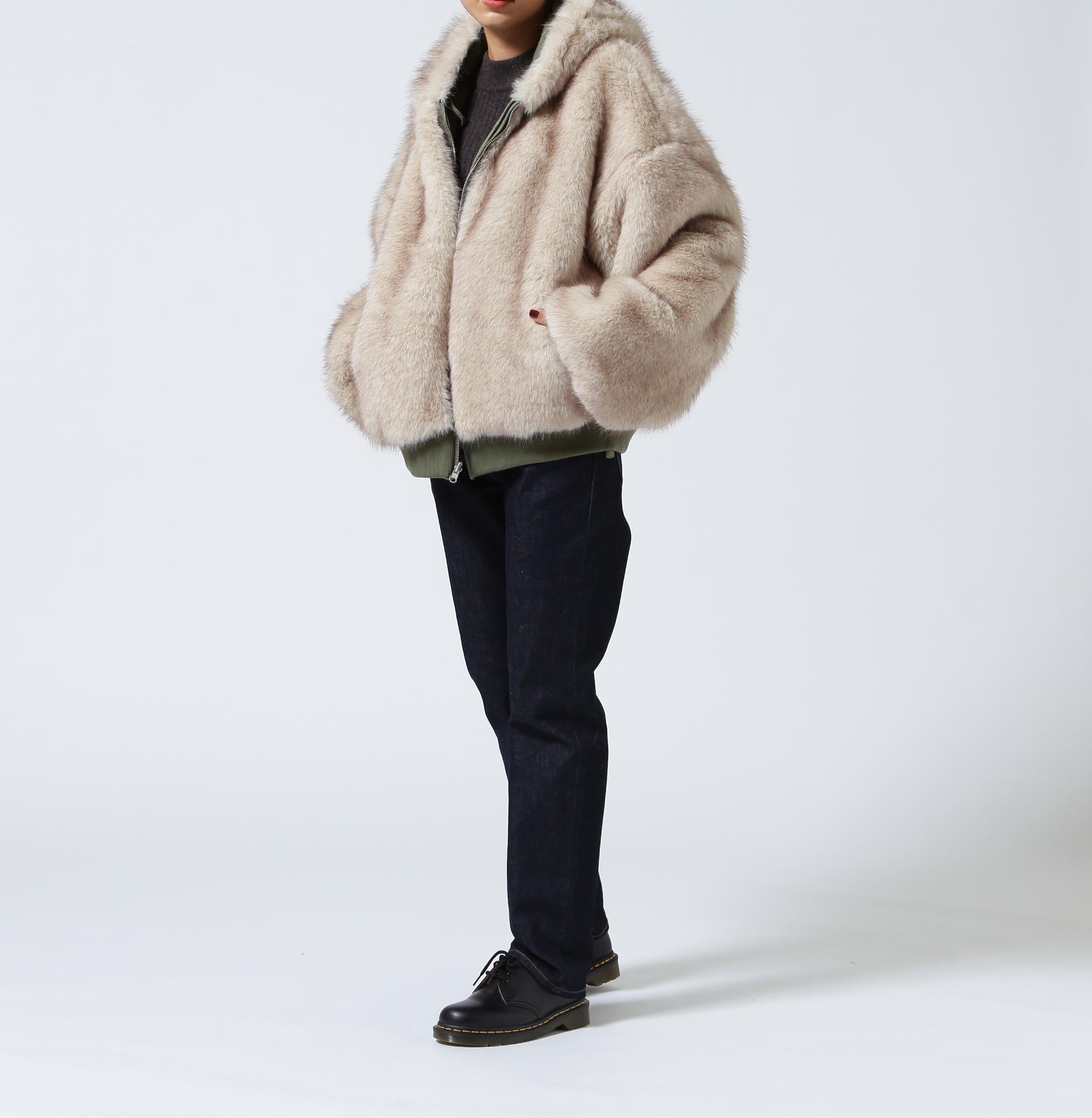 MITSUKI/ミツキ/REVERSIBLE FUR BLOUSON カーキ