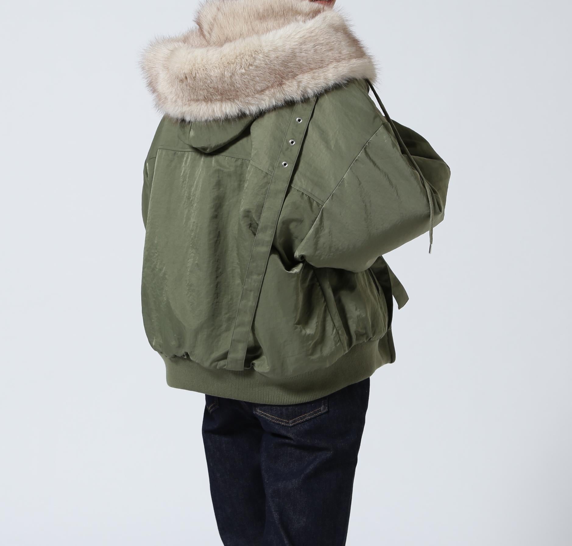 MITSUKI/ミツキ/REVERSIBLE FUR BLOUSON カーキ