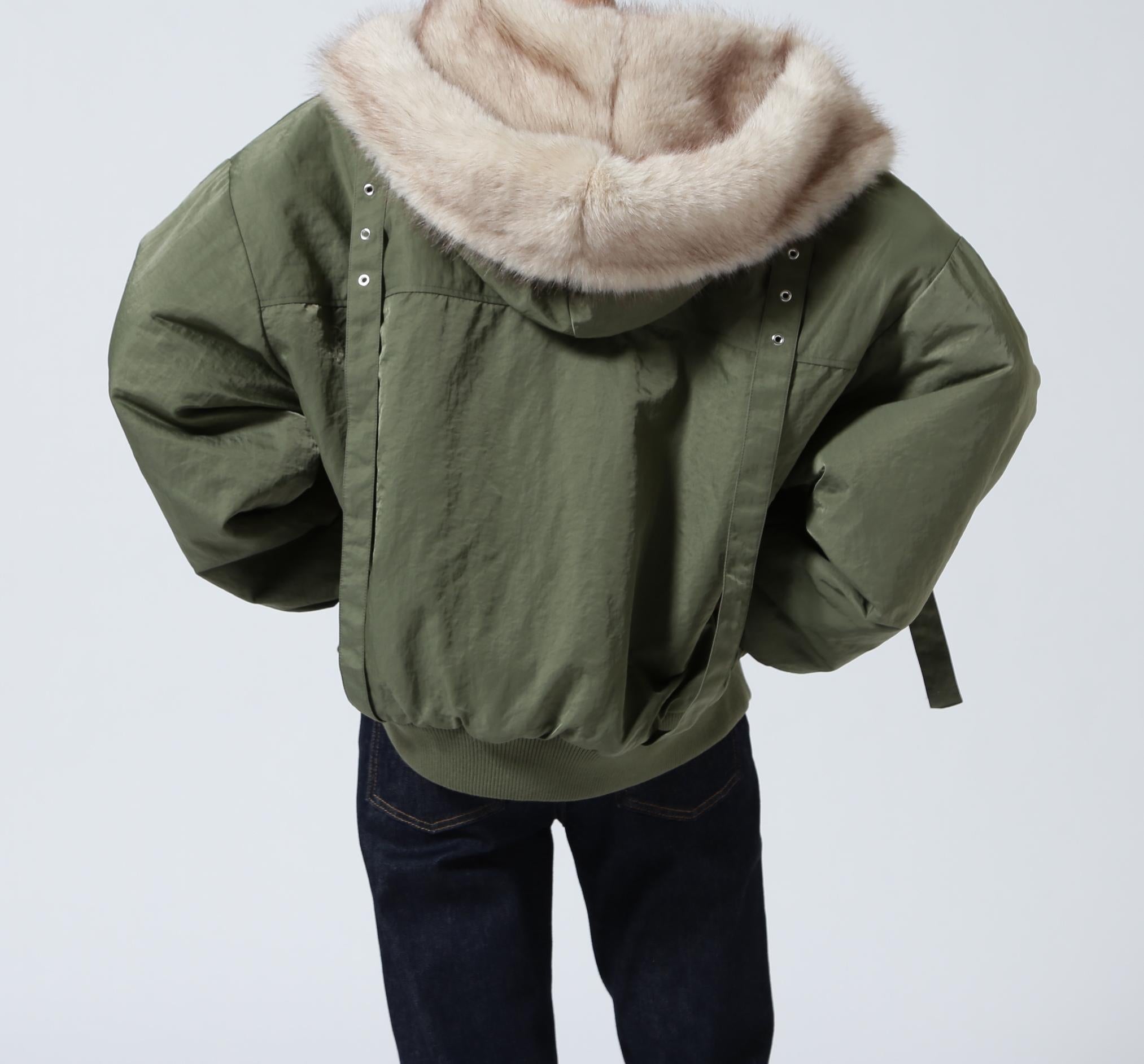 MITSUKI/ミツキ/REVERSIBLE FUR BLOUSON カーキ