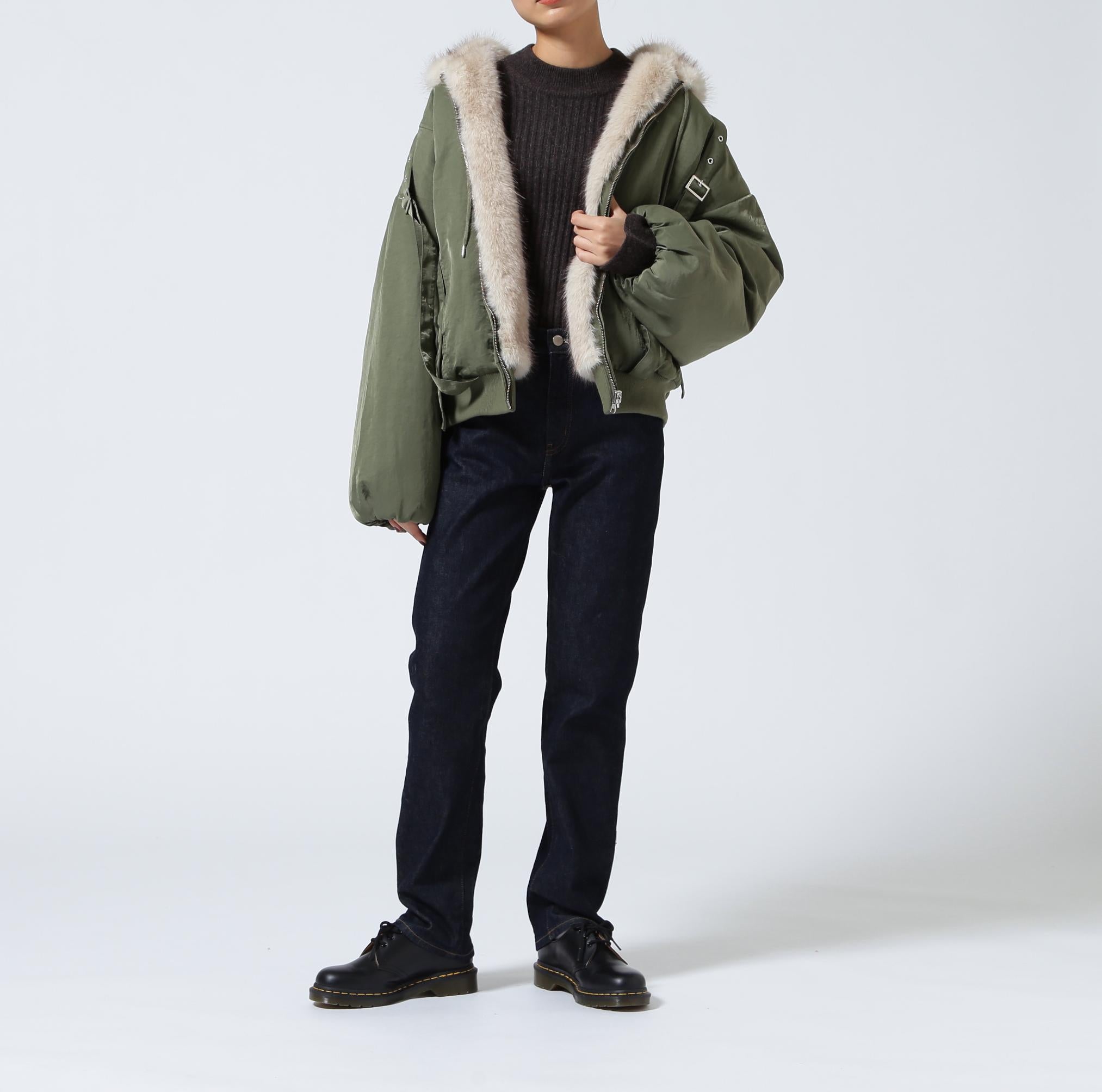 MITSUKI/ミツキ/REVERSIBLE FUR BLOUSON カーキ