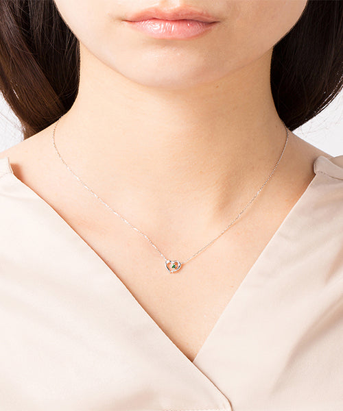 ヨンドシー 4℃ K10ホワイトゴールドネックレス