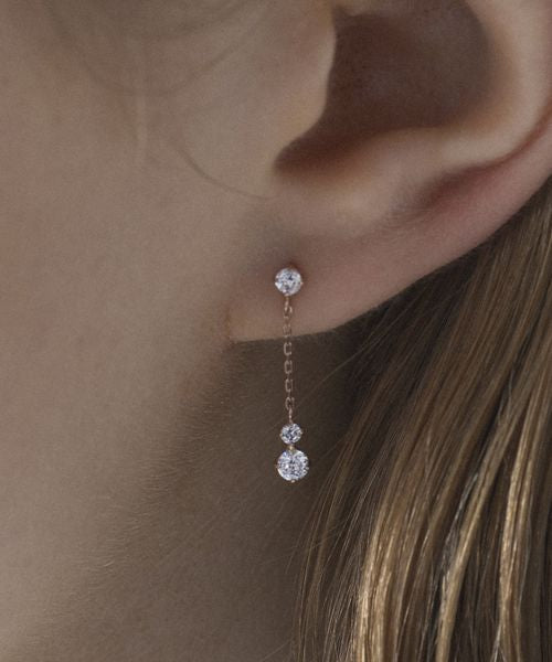Yondoshi 4℃ K10 Pink Gold Earrings