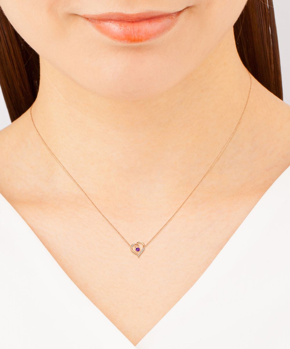 ヨンドシー 4℃ 【2月誕生石】銀項鍊