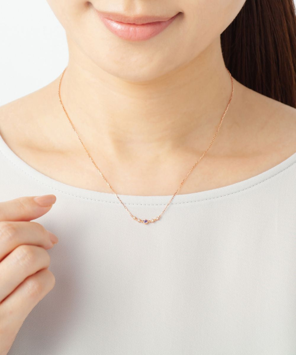 ヨンドシー 4℃ 【12月誕生石】K10ピンクゴールド ネックレス