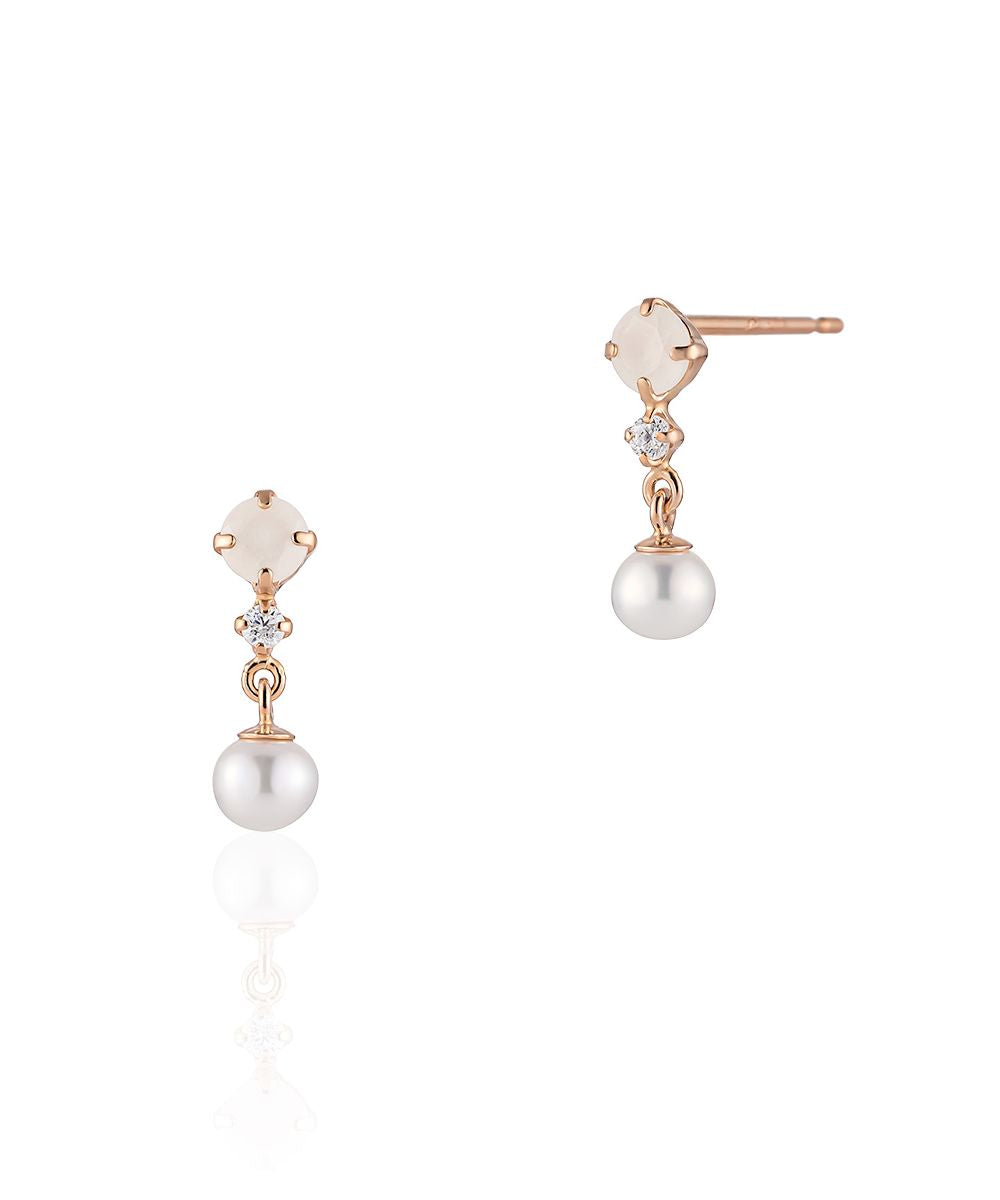 ヨンドシー 4℃ 【6月誕生石】K10ピンクゴールド ピアス