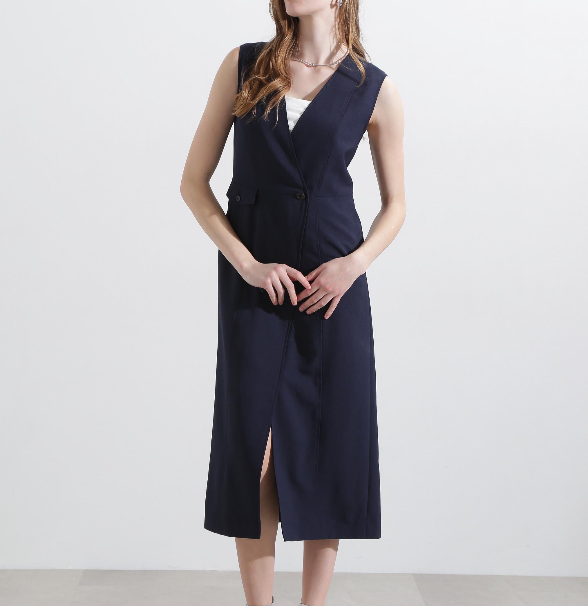 ◆ラップカシュクールワンピース ネイビー