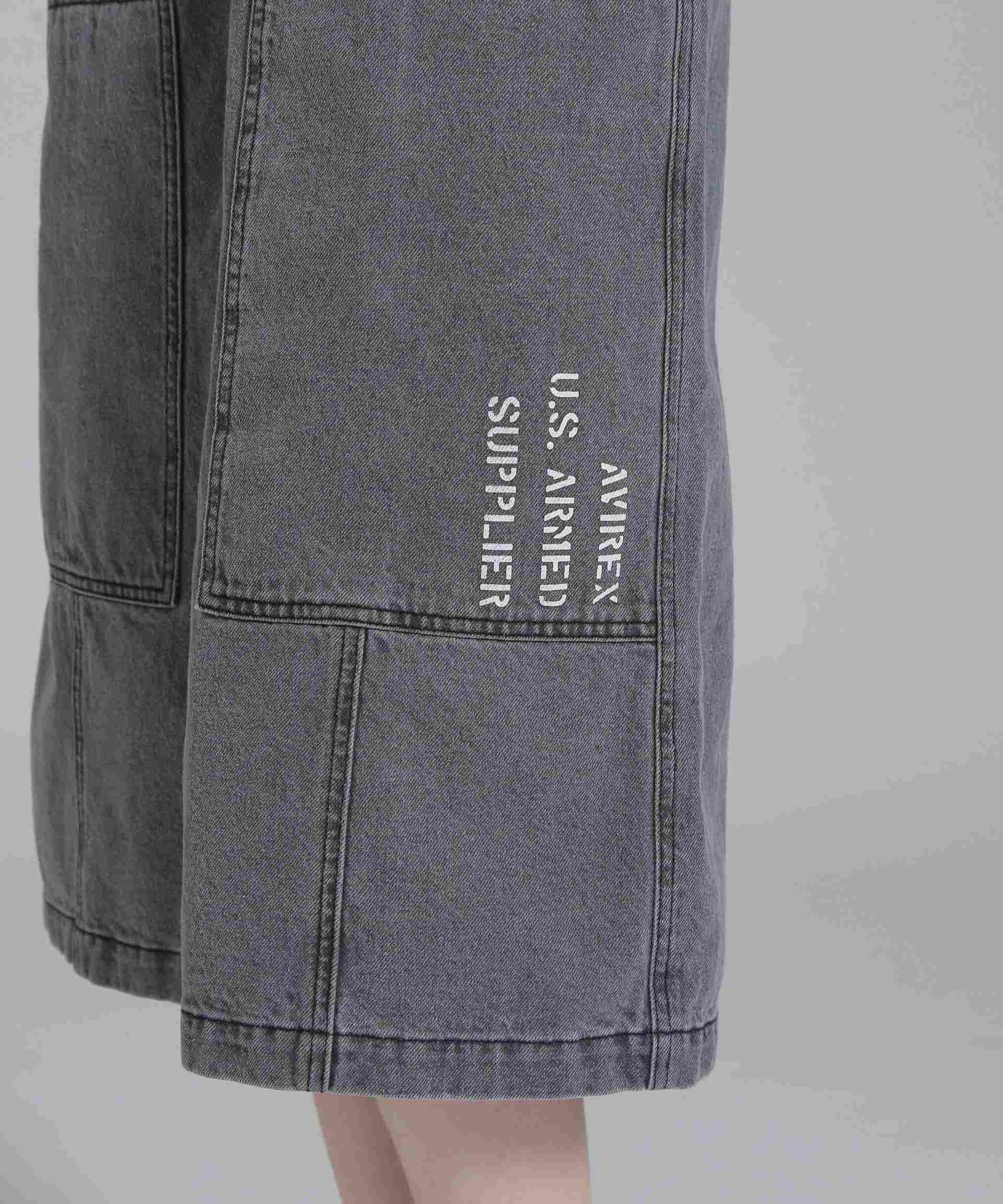 RELT P>INT DENIM JUMPE> SKI>T/ベルトプリントデニムジャンパースカート ブラック