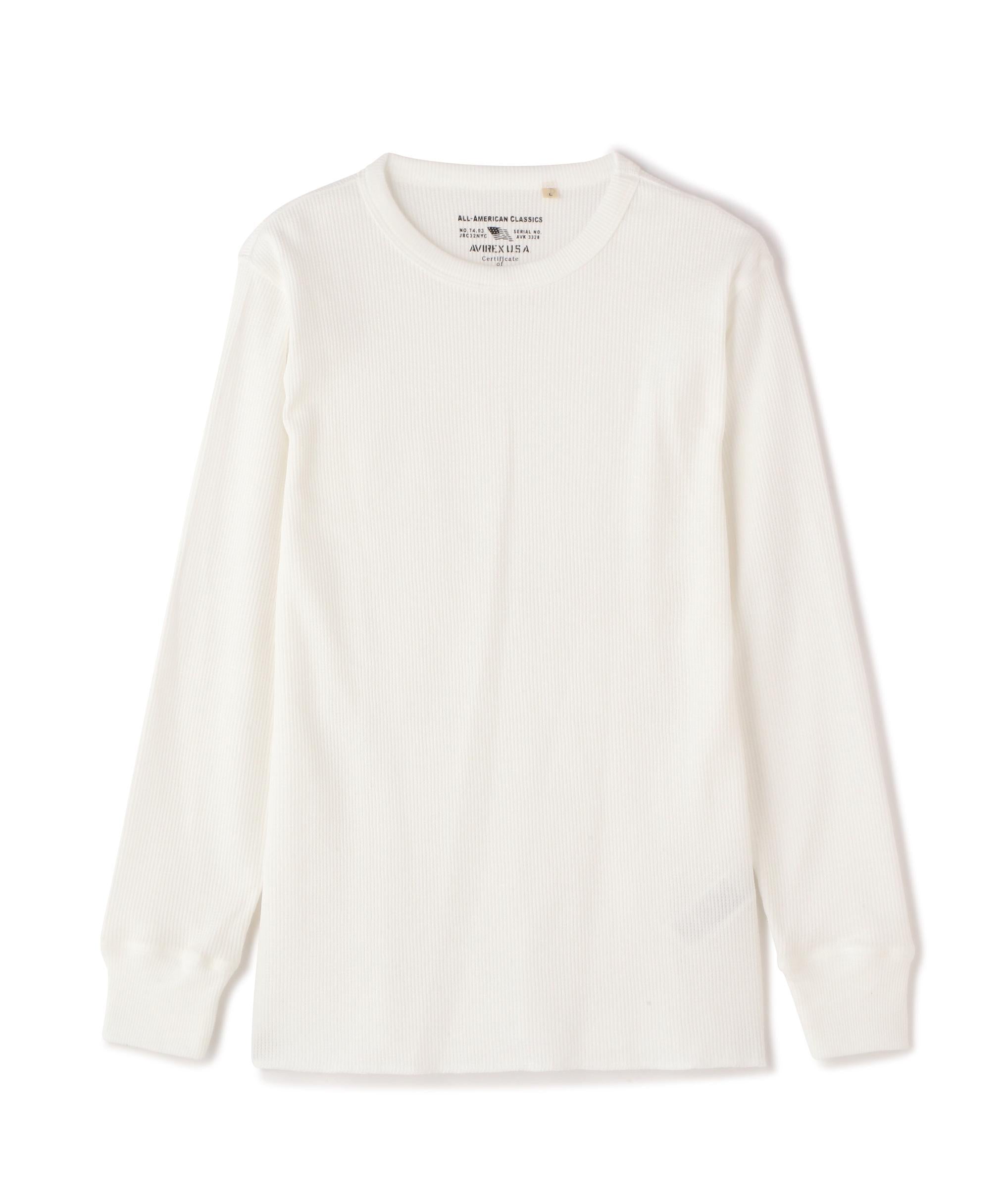 《DAILY/デイリー》THERMAL L/S CREW NECK T-SHIRT/サーマル 長袖 クルーネック Tシャツ オフホワイト3