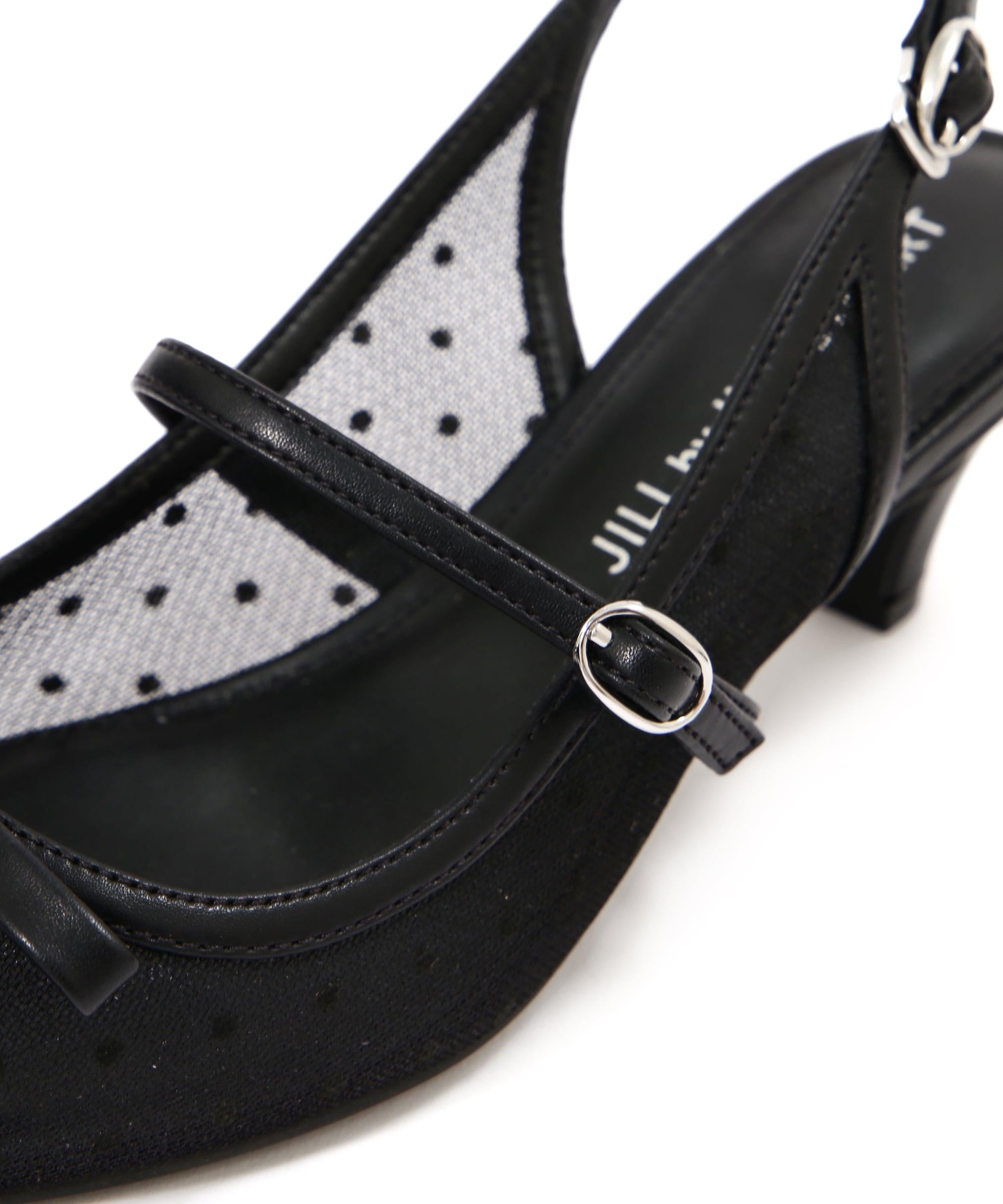 ◇ベルテッドリボンパンプス ブラック