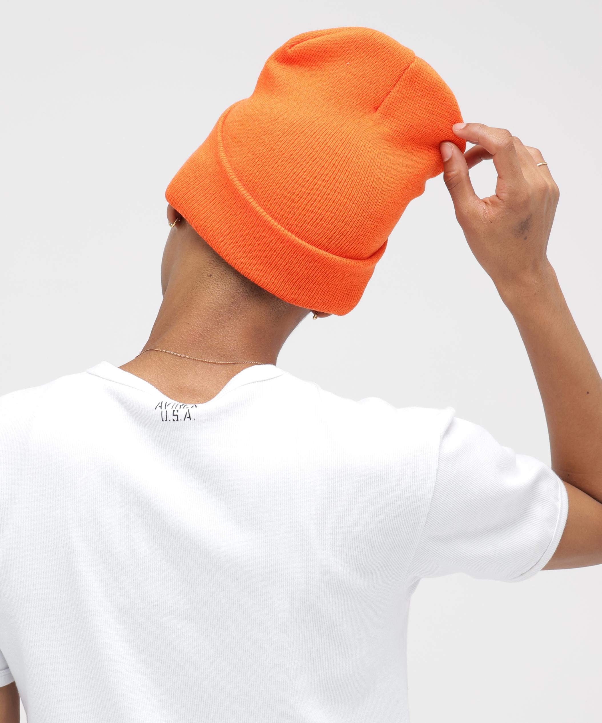 VARSITY LOGO KNIT WATCH オレンジ