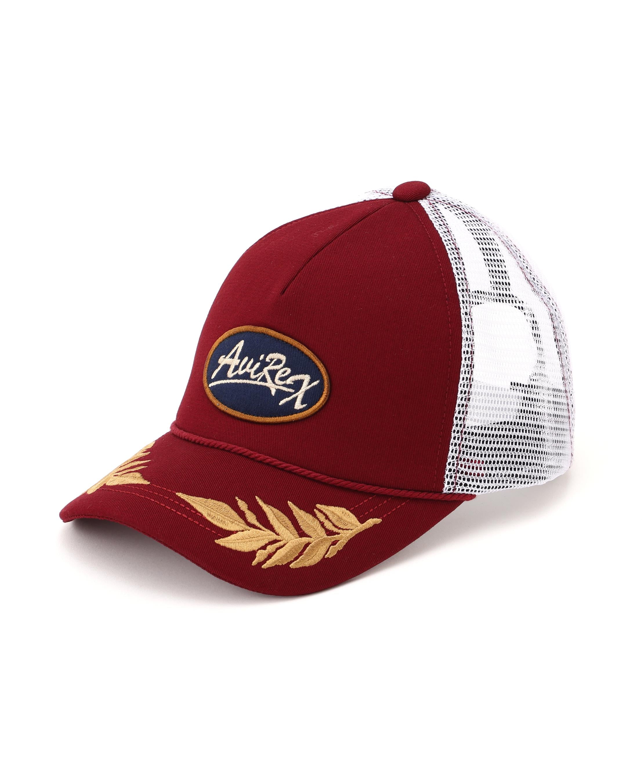 A.A.R.C OVAL WAPPEN MESH CAP バーガンディ5