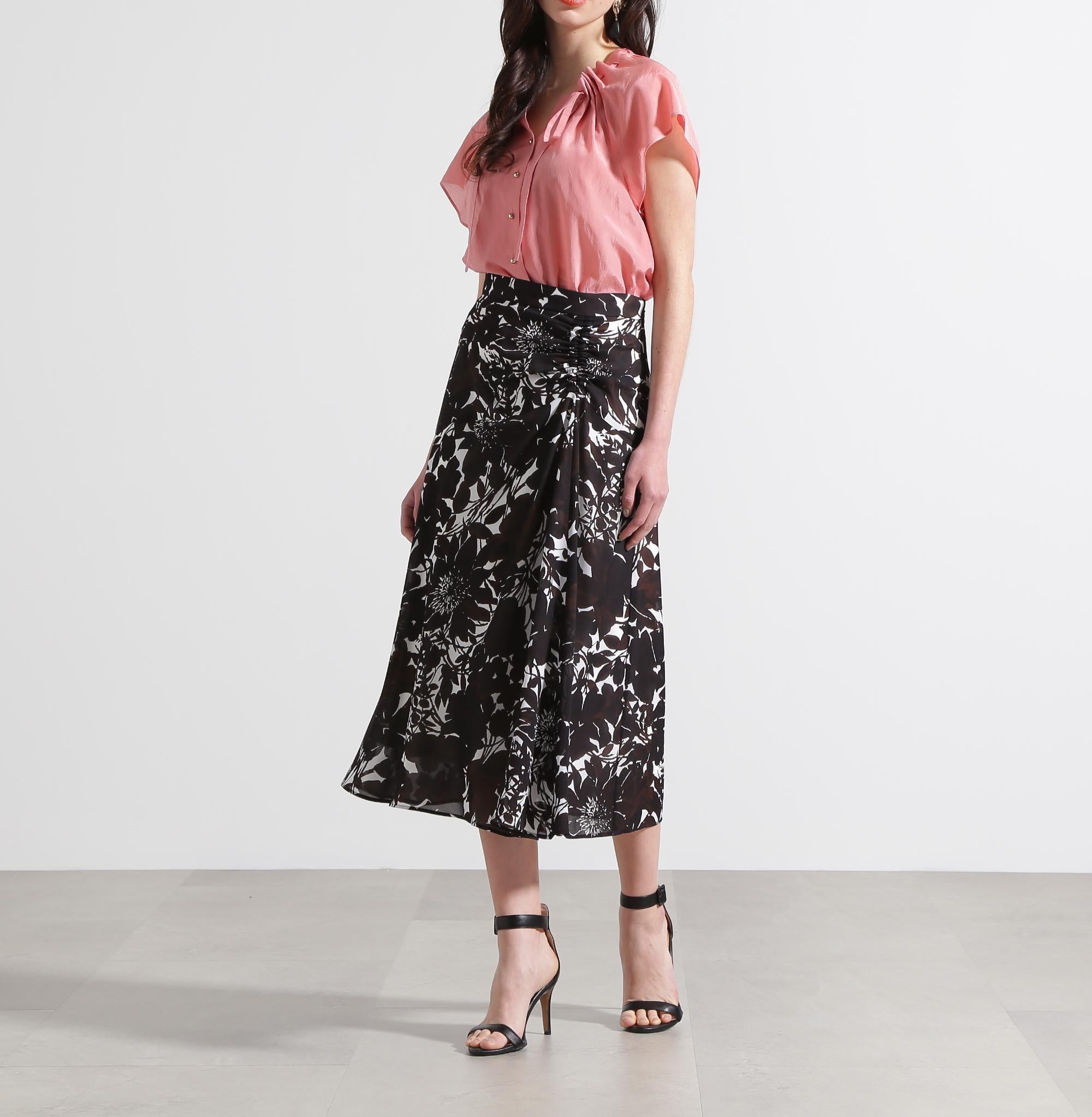 ◆ギャザーネックブラウス ピンク