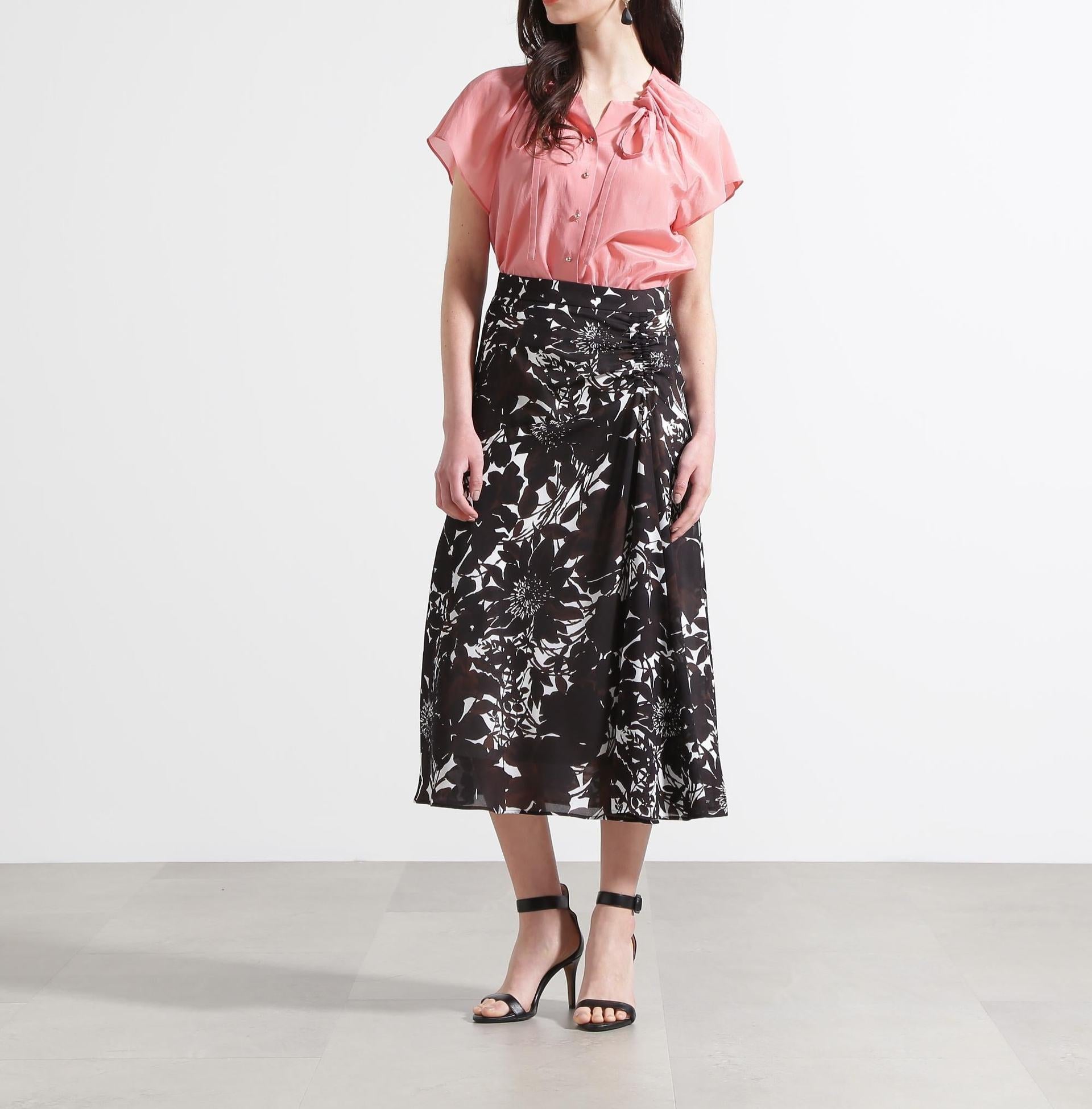 ◆ギャザーネックブラウス ピンク