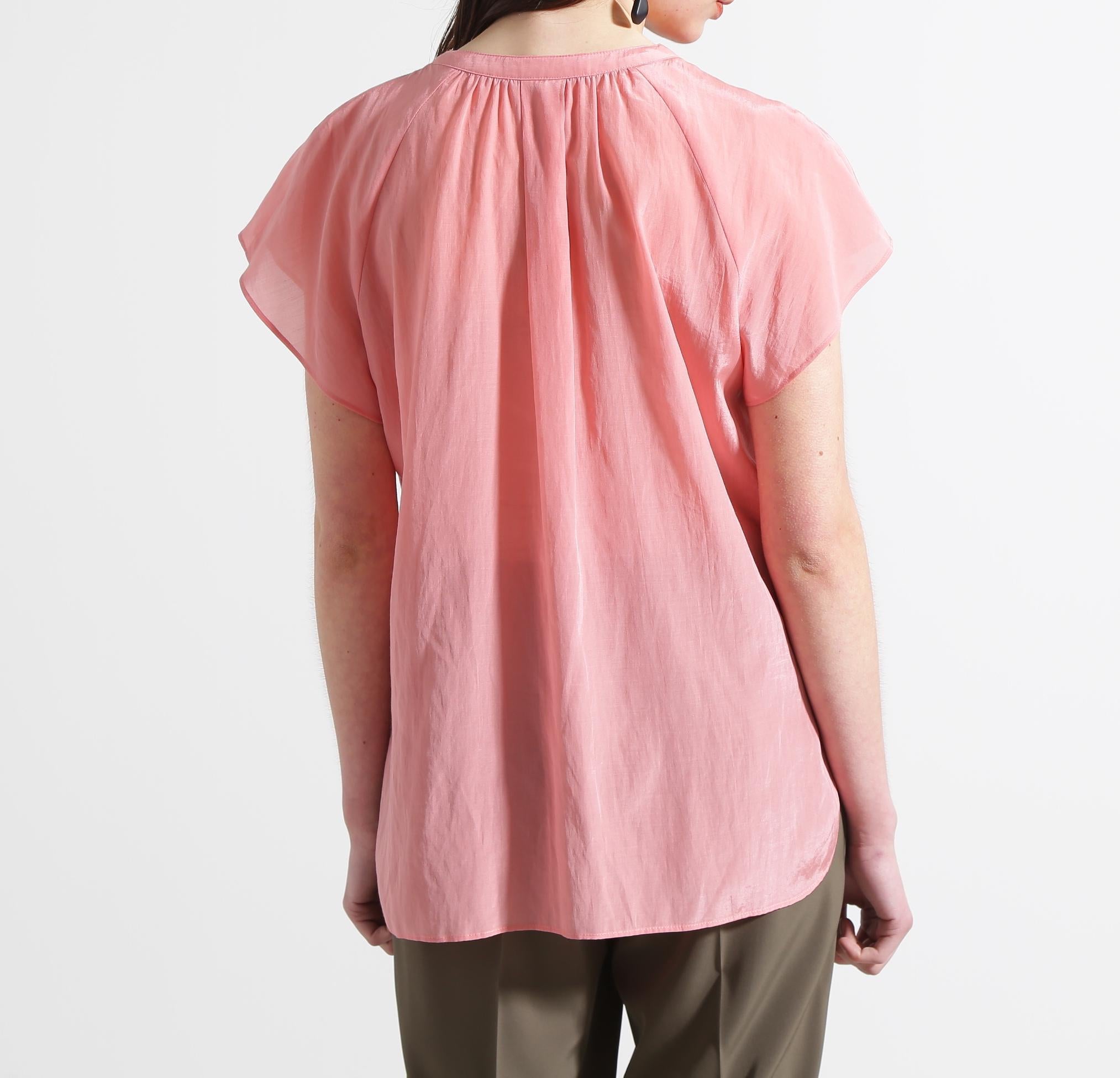 ◆ギャザーネックブラウス ピンク