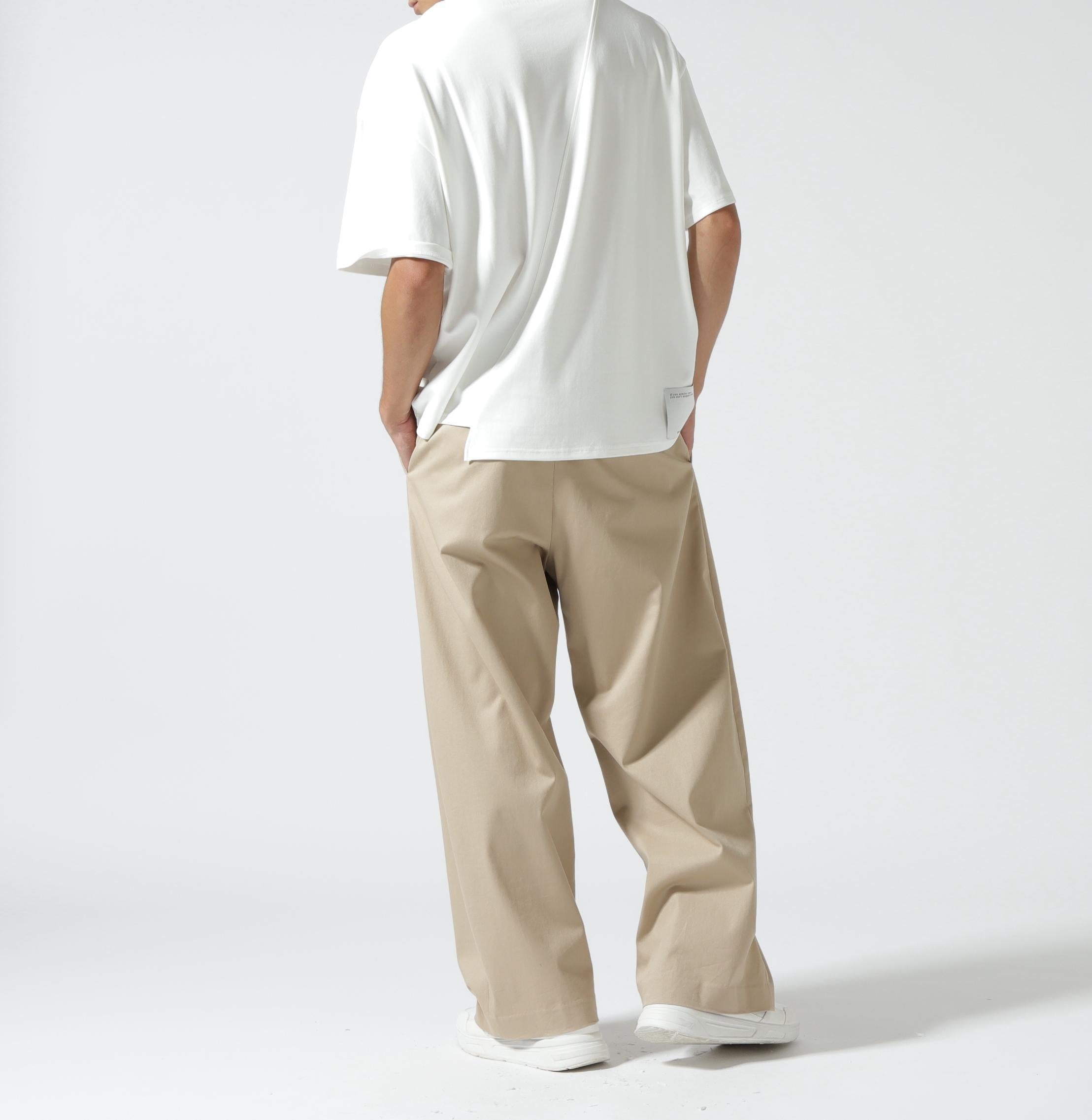 Maison ULA/メゾン ウラ/切り替えプリントTシャツ ホワイト